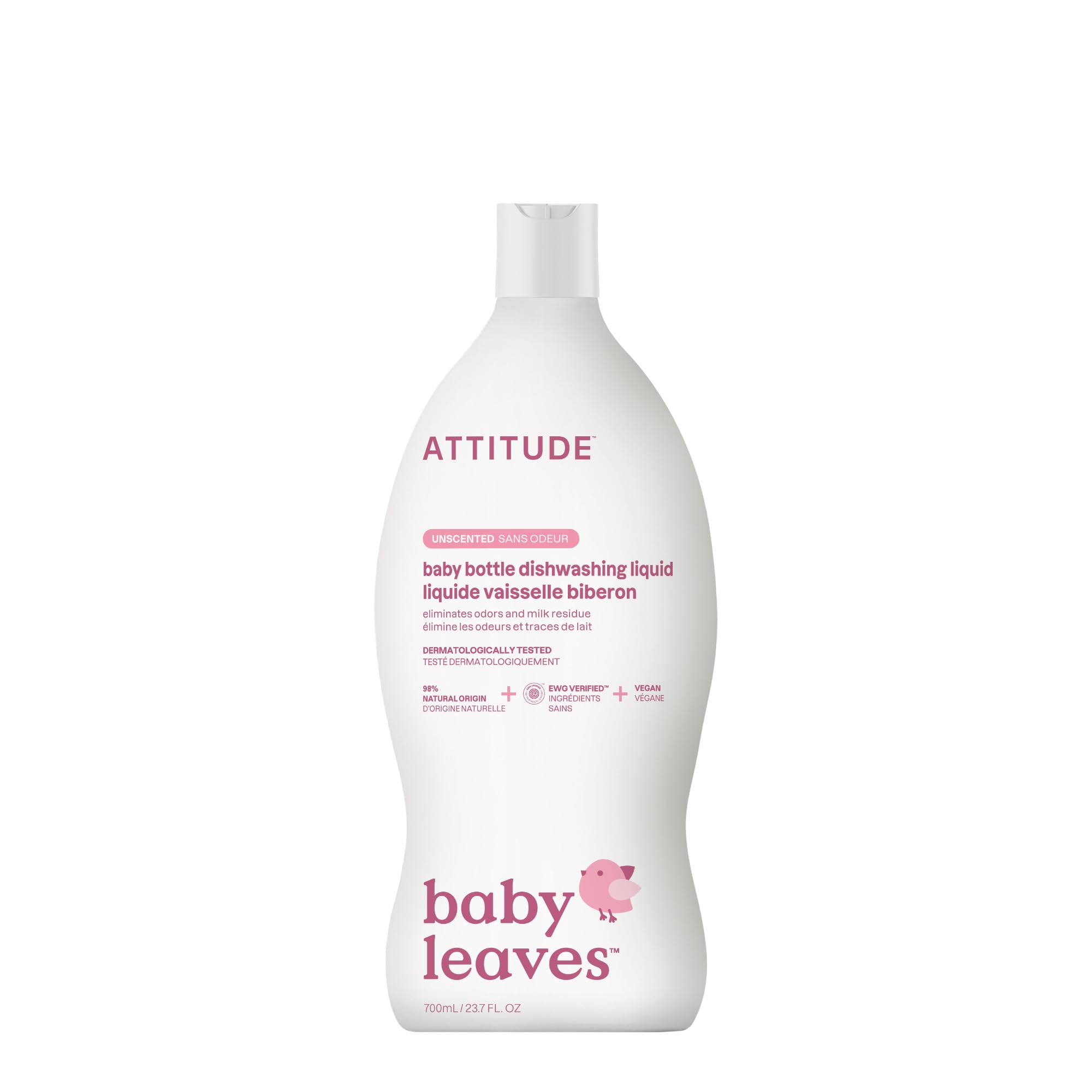 ATTITUDE Washing-Up Liquid for Baby Bottles & Utensils - Unscented, 700 ml