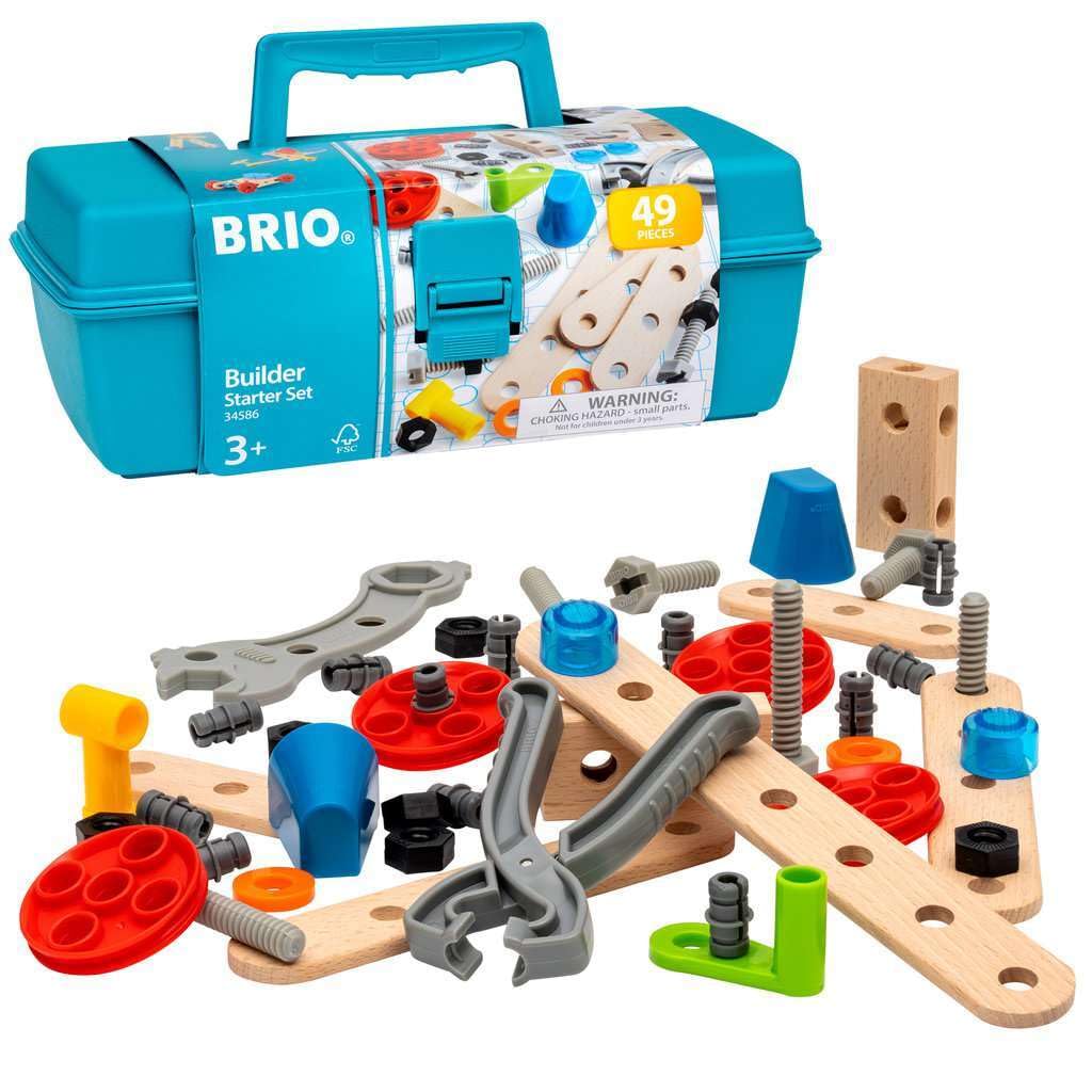 BRIO Builder Construction Starter Set - 48-Piece Educational Building Toy for Kids 10