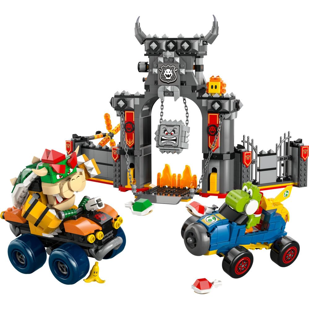 LEGO Super Mario: Mario Kart – Bowser's Castle Playset - Interactive Building Toy for Ages 9+