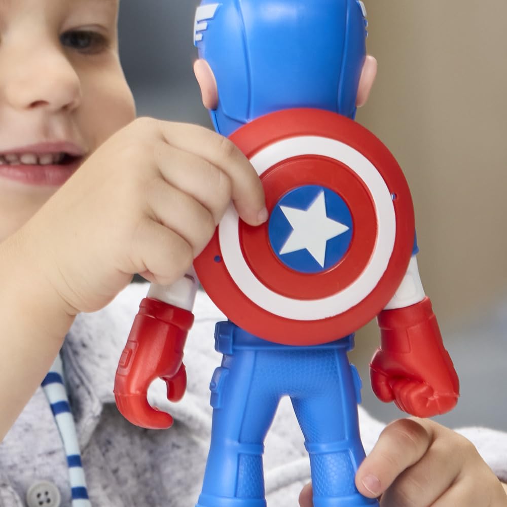 SPIDEY AND HIS AMAZING FRIENDS Captain America: Steve Rogers Action Figure | 9 Inch Poseable Toy 6