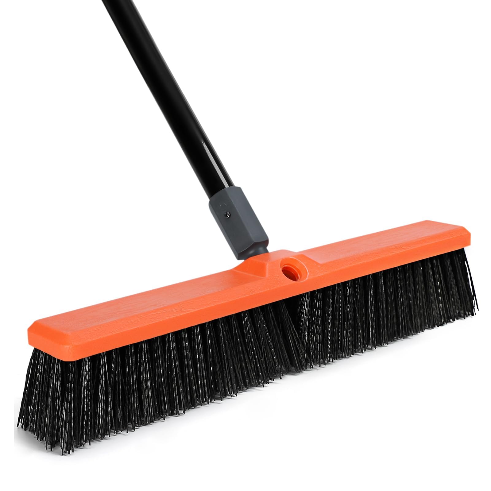 TreeLen 18 inch Push Broom Outdoor - Heavy Duty Broom for Driveways, Sidewalks, Garage, and Pool