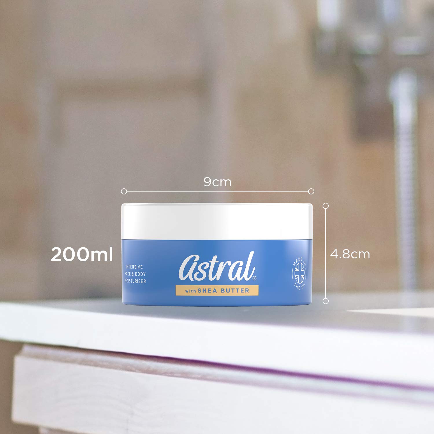 Astral - Face & Body Intensive Moisturiser Cream with Shea Butter (200ml)