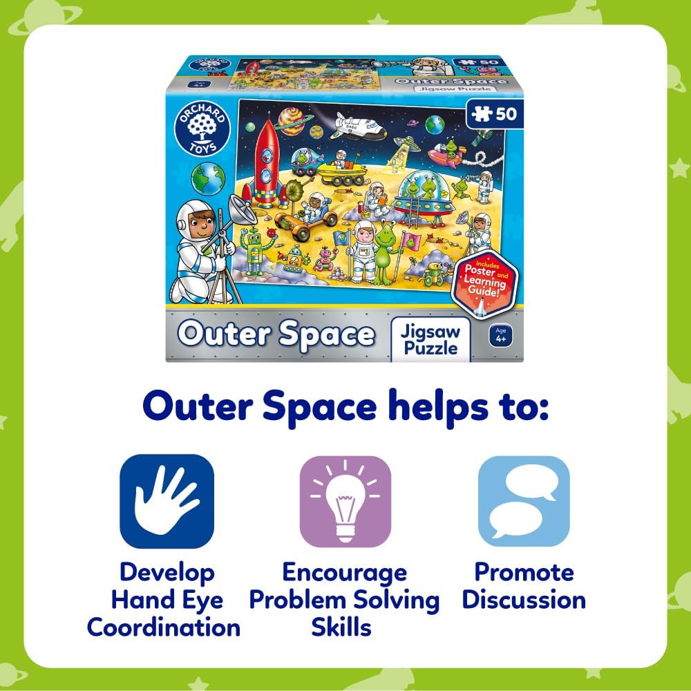 Orchard Toys Outer Space Jigsaw Puzzle - 50-Piece Educational Floor Puzzle for Ages 4+ 3