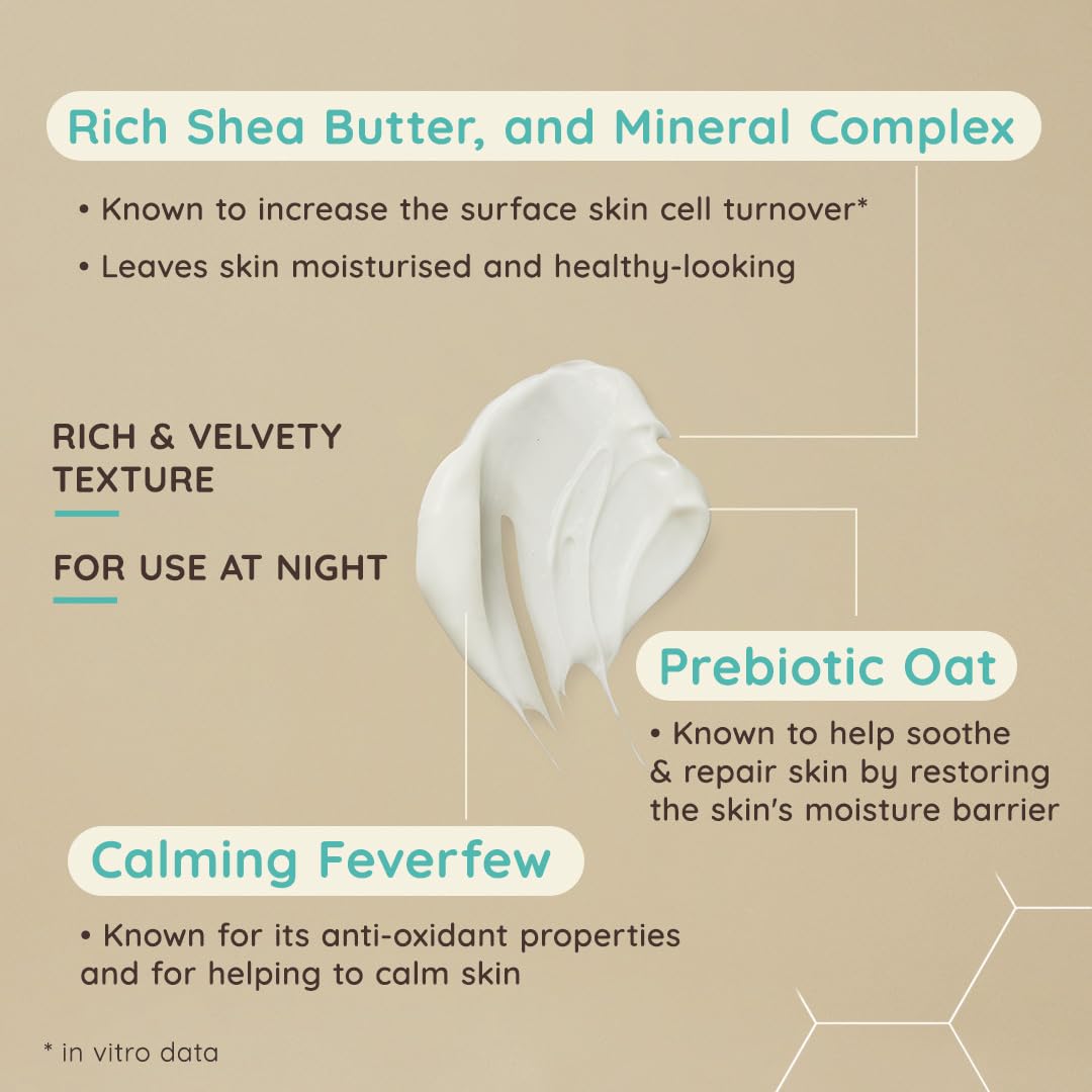 Aveeno Calm + Restore Re-Hydrating Night Cream (50ml) - Fragrance-Free Moisturizer for Sensitive Skin 4