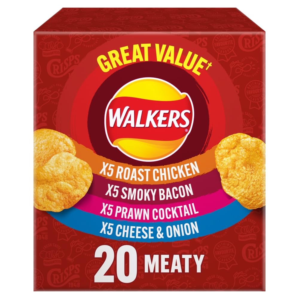 Walkers Meaty Variety Multipack Crisps 20x25g 9