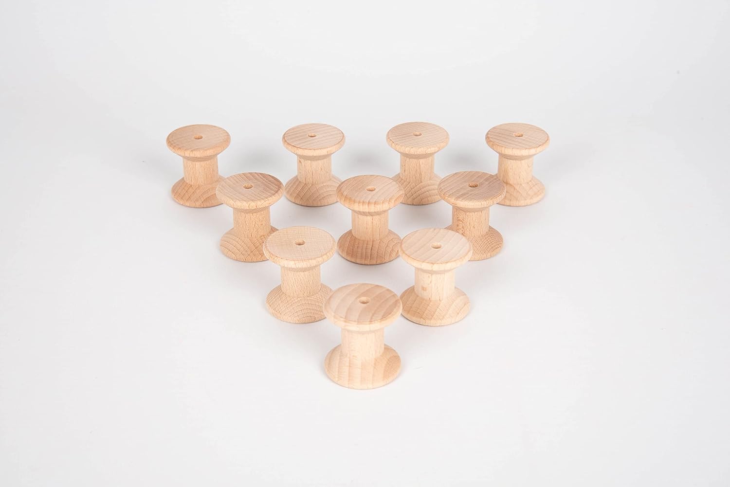 TickiT Natural Wooden Spools - Heuristic Play Set for Toddlers 4