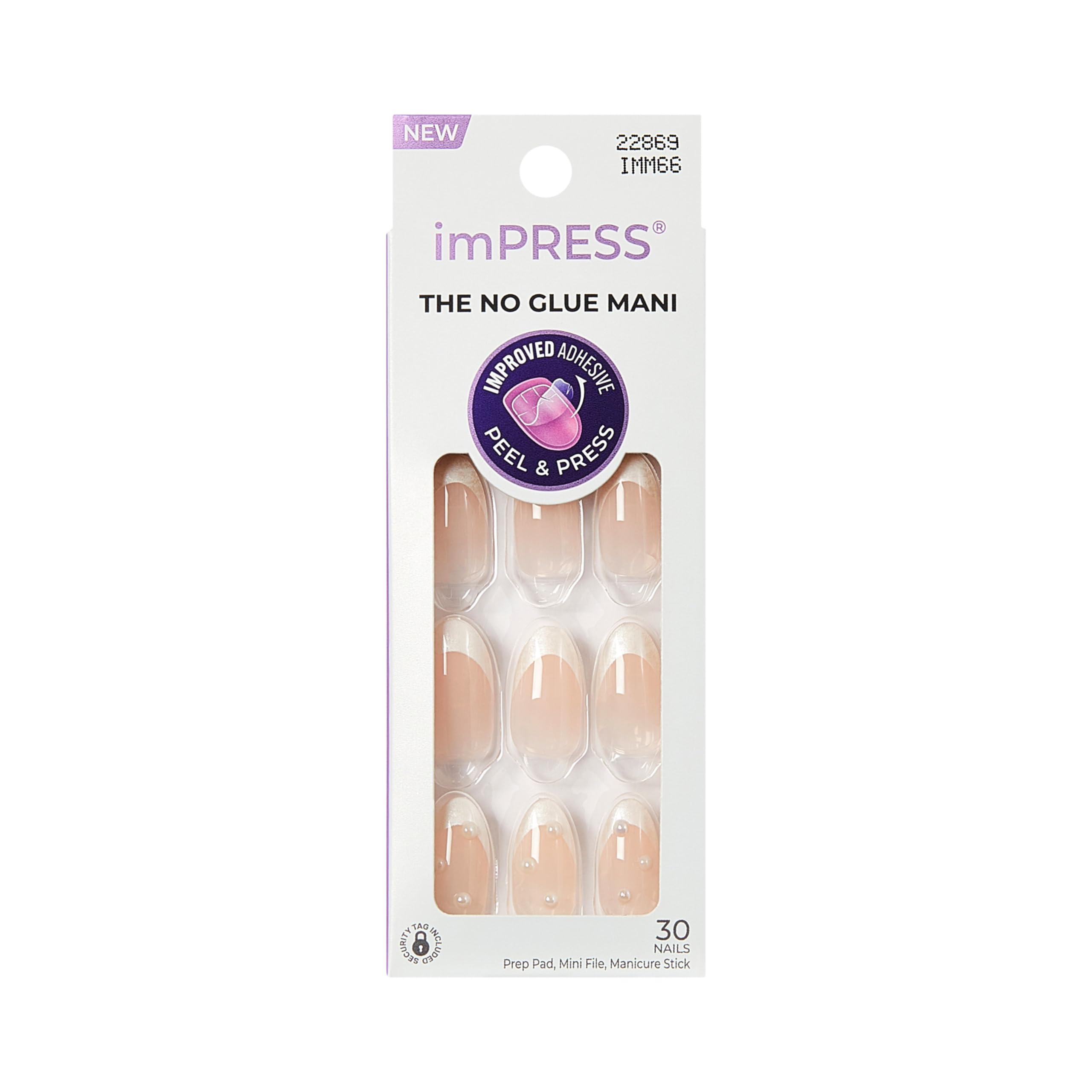imPRESS Nails - CHILLS White Almond Medium Squoval Glossy Press-On Nails | 30 Count 1
