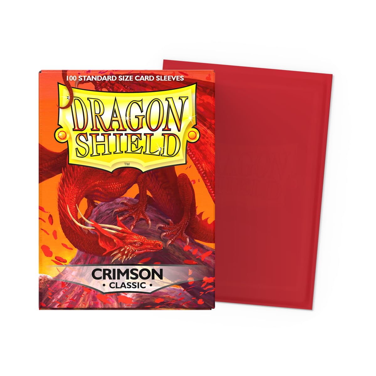 Dragon Shield Classic Standard Size Sleeves 100Pk - Crimson 7