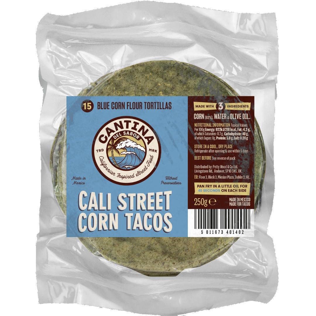 Cantina Del Sabor Blue Corn Tortillas - Gluten-Free & Vegan | 250g Pack 1