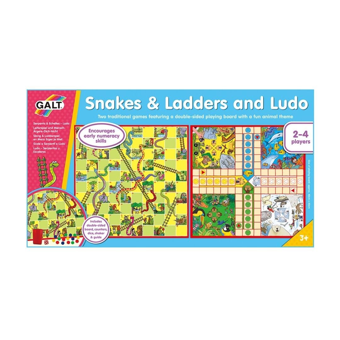 Galt Snakes & Ladders and Ludo Classic Board Game Set for Kids 13