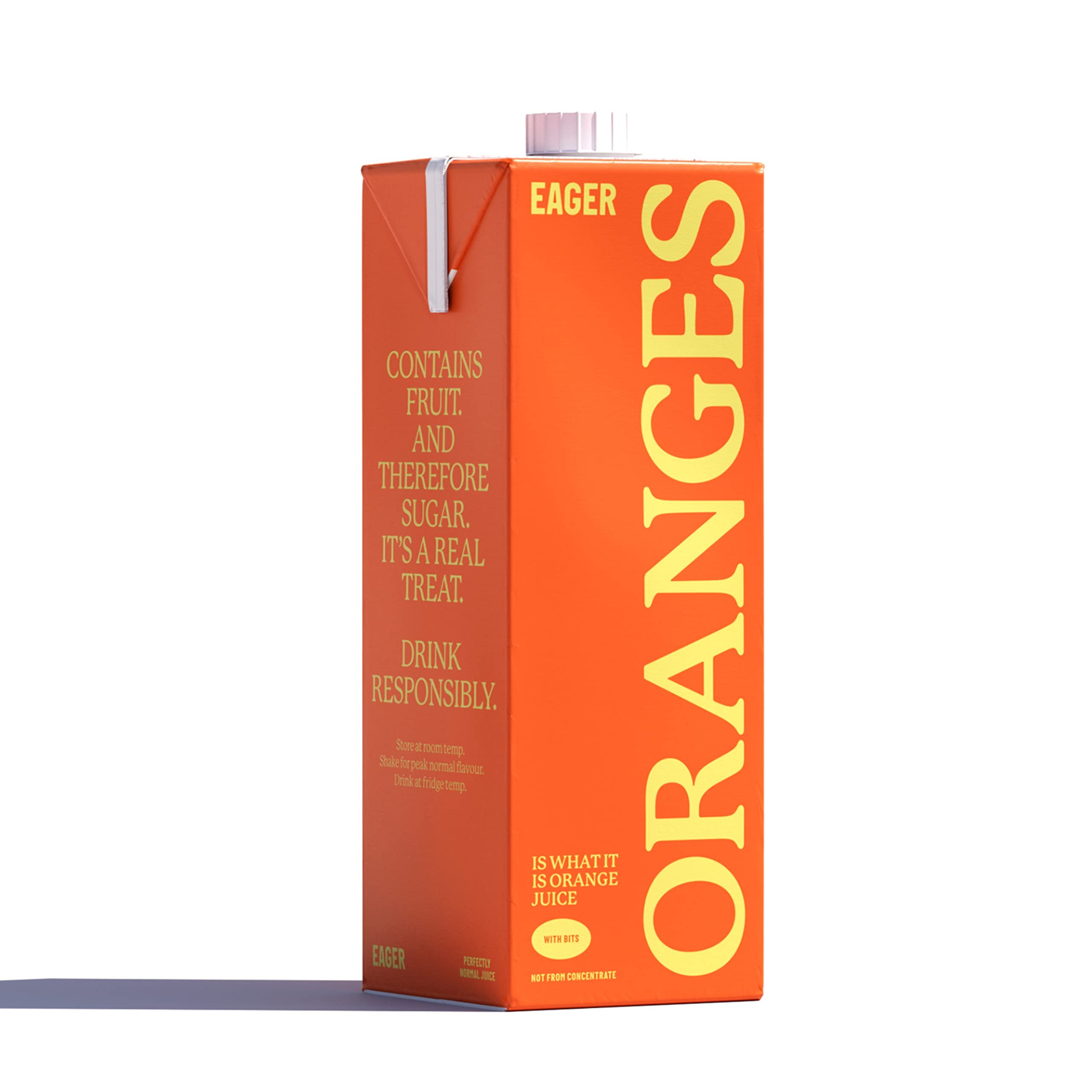 Eager - Orange Juice with Bits 100% Squeezed Not From Concentrate