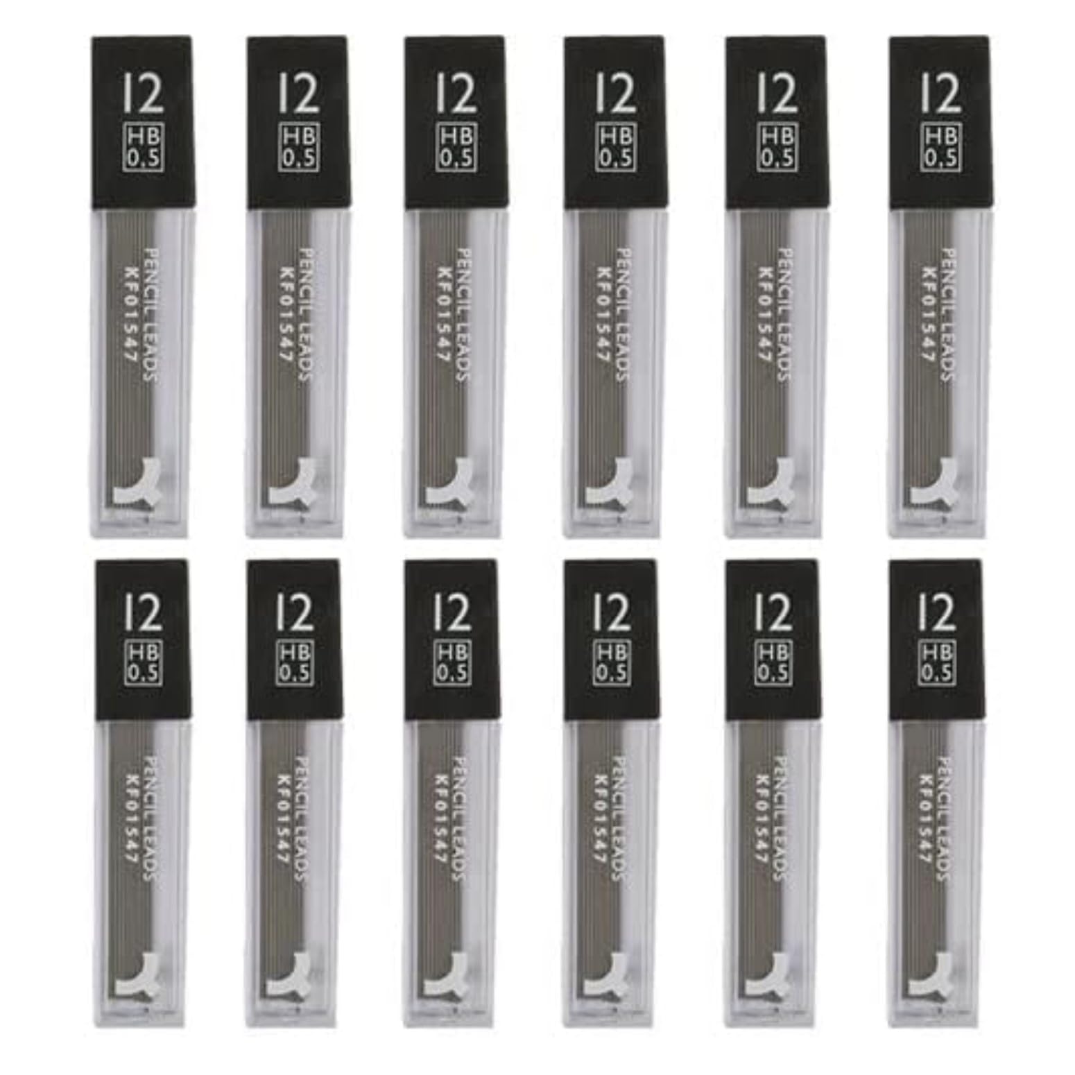Q-Connect 0.5mm HB Mechanical Pencil Leads - 144 Refills (12 Tubes) | High Polymer