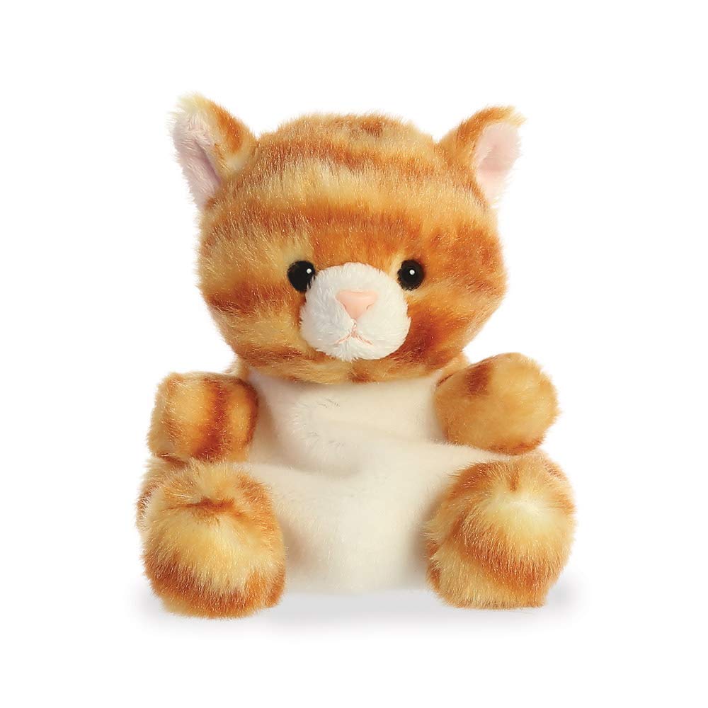 Aurora Palm Pals Meow Kitty Tabby Cat - Soft Bean-Filled Plush Toy, 5 inches, Orange 6