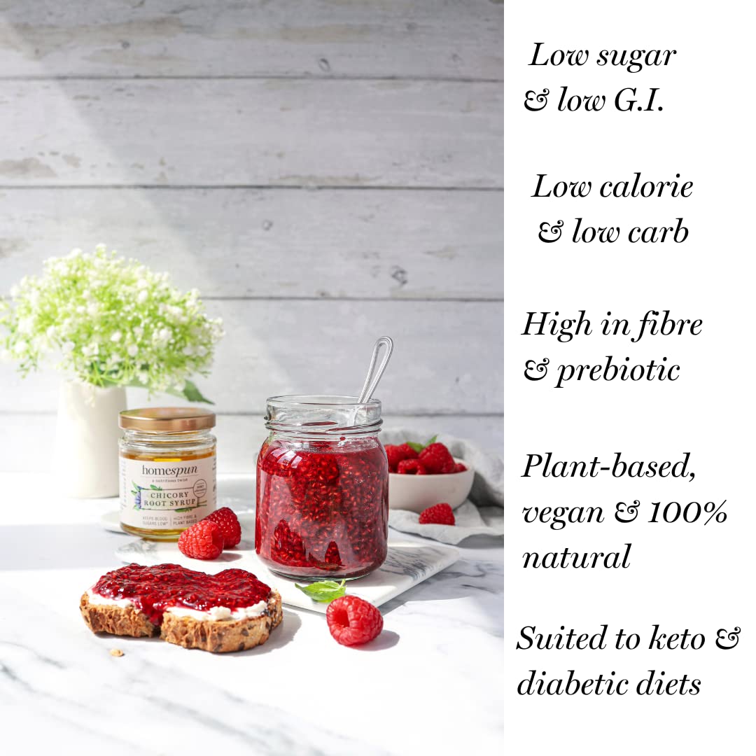Homs pun Chicory Root Syrup - Keto & Low Carb Sweetener - Low Sugar, Vegan