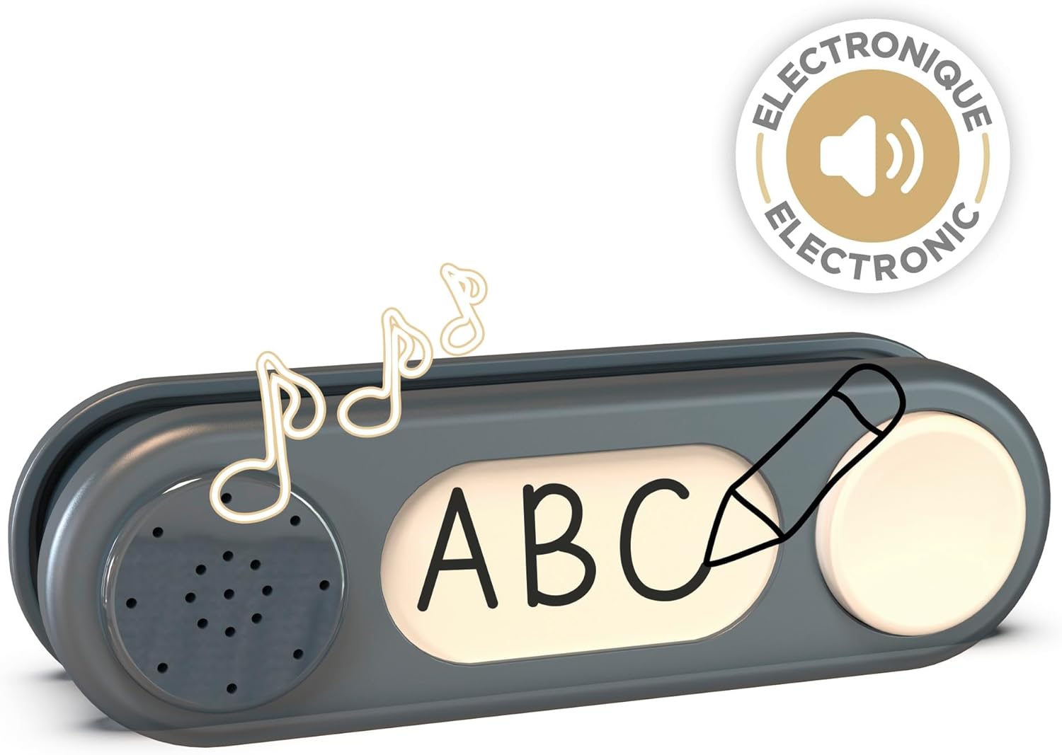 Smoby Electronic Doorbell for Playhouses - Real Sound Effect, Grey 4