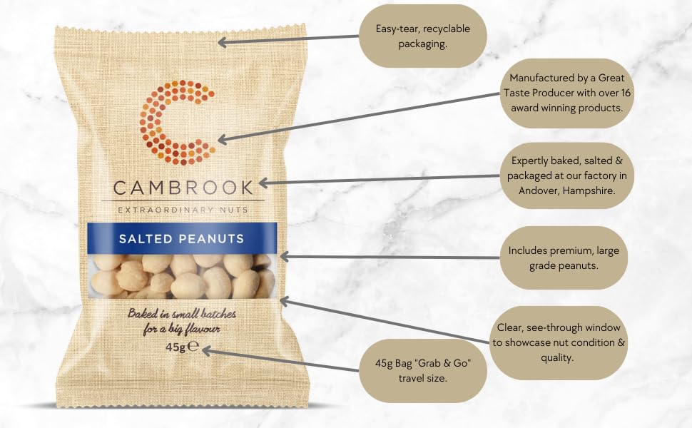 Cambrook Baked & Salted Peanuts 45g
