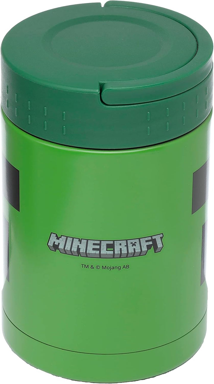 Puckator - Minecraft Creeper Reusable Stainless Steel Hot & Cold Thermos 500ml