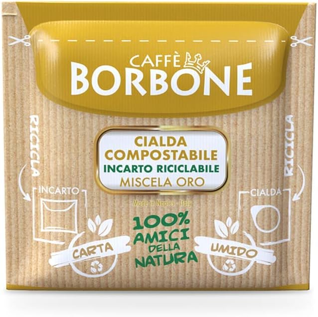 Caffè Borbone Gold Blend Compostable Coffee Pods - 100 Pack, ESE 44mm 4
