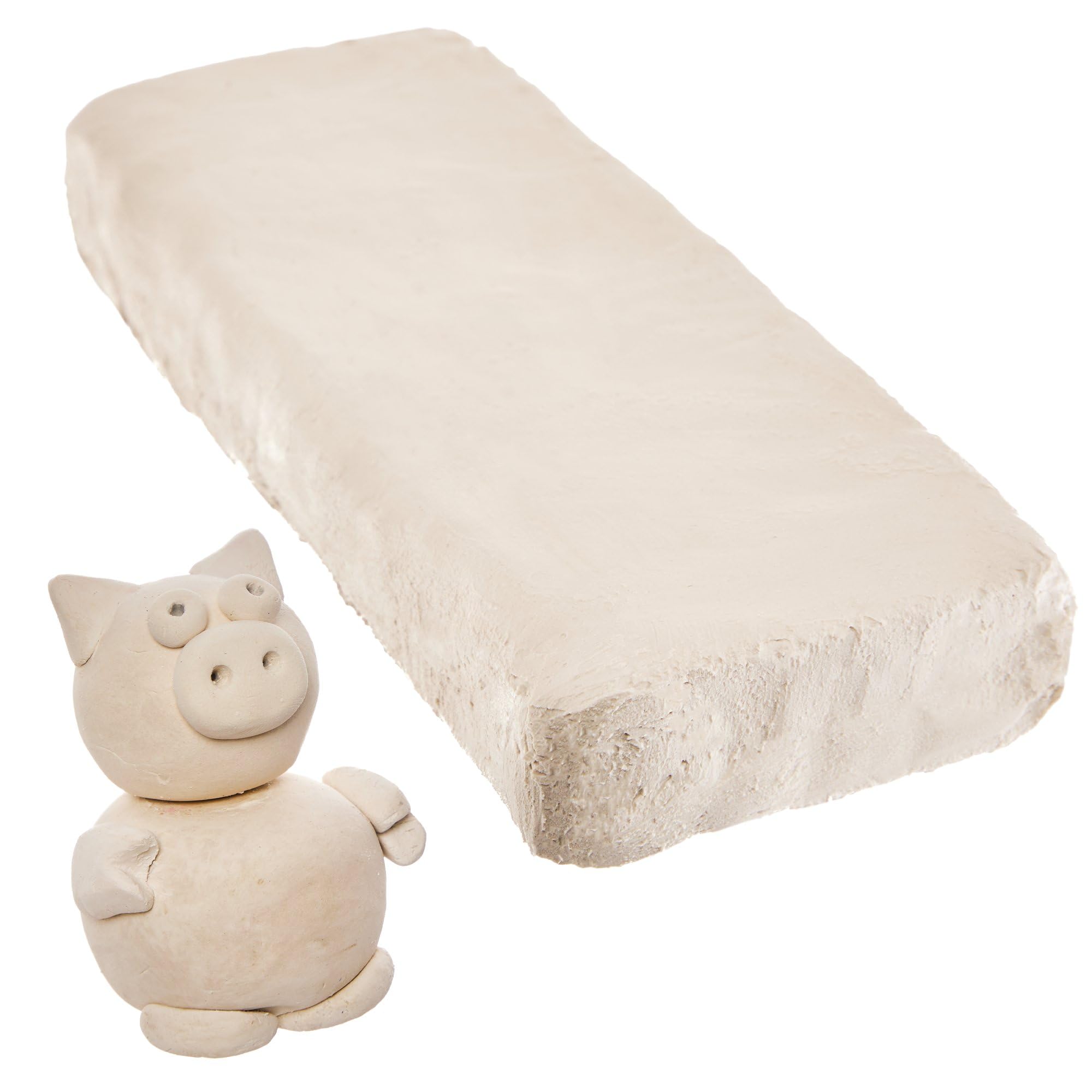 Baker Ross White Air Drying Clay - 1kg Pack | Soft Modelling Material | Paintable Finish