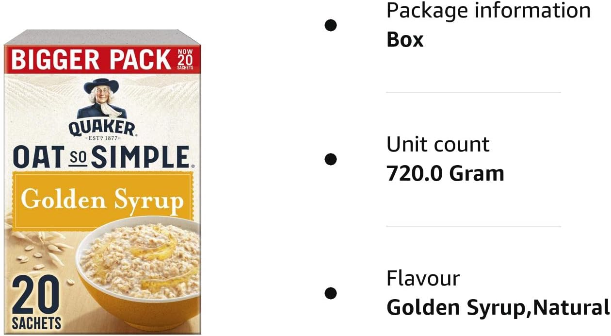 Quaker Oat So Simple Family Pack Golden Syrup 20 x 36g 4