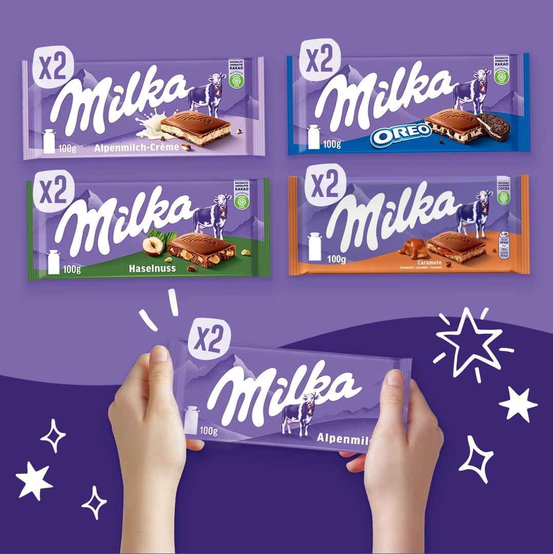 Milka Selection Gift Sharing Bulk Box - Assorted Chocolate Tablets 10 x 100g 4