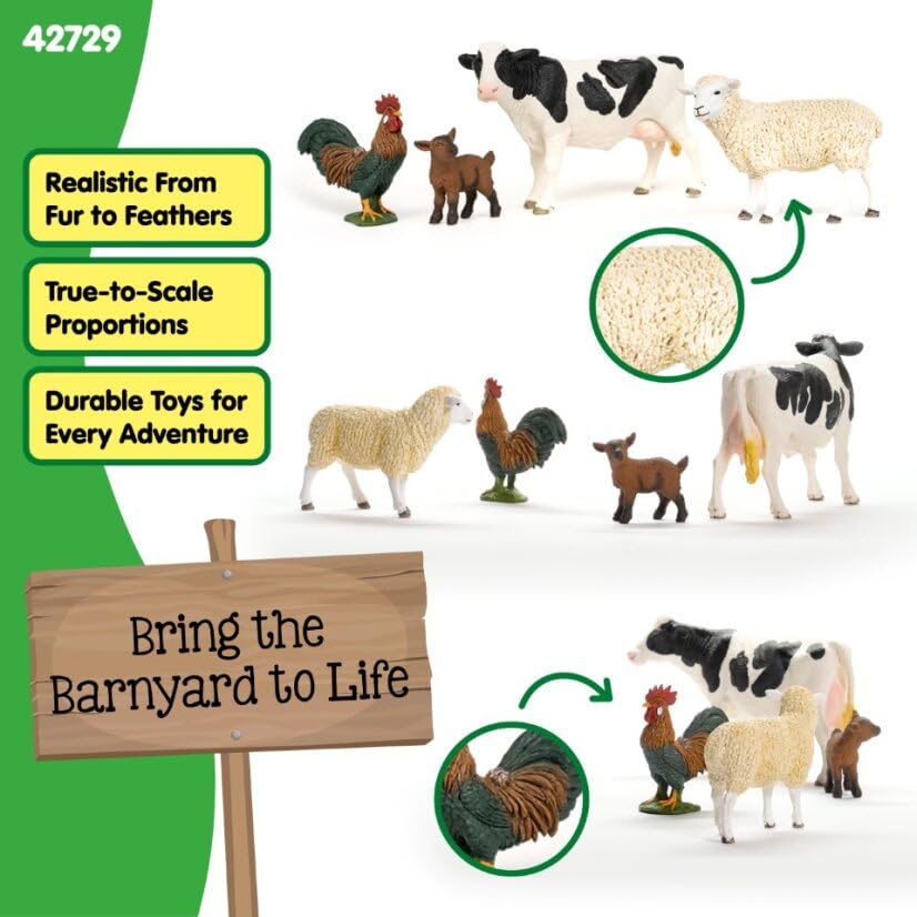 SCHLEICH Farm World Farm Starter Set - 6-Piece Playset for Ages 3+ 4