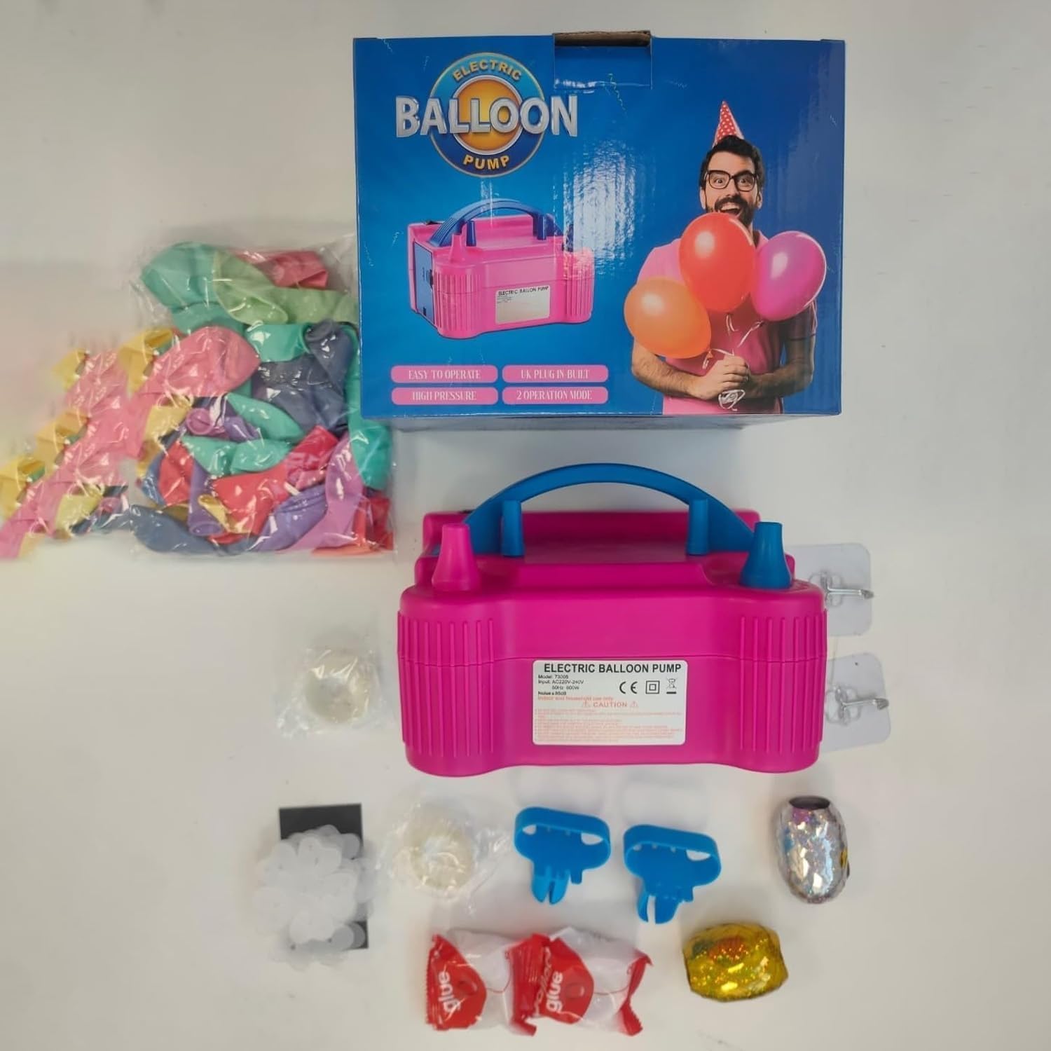 Electric Balloon Pump - Dual Nozzle, Portable Inflator for Party Decorations 10