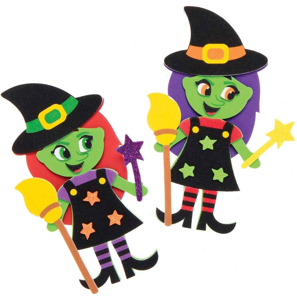Baker Ross Witch Mix and Match Halloween Decoration Magnet Kits - Pack of 8, Ages 3+ 3