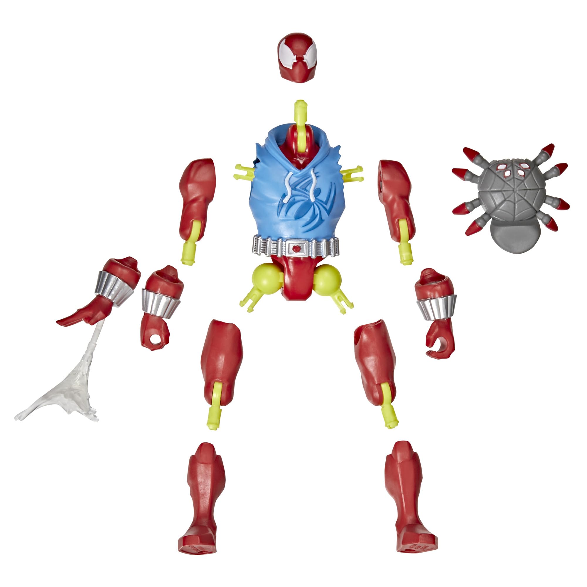 SPIDER-MAN MixMashers Scarlet Spider Action Figure - 5 Inch Scale, Interchangeable Parts | Ages 4+ 4