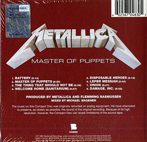 Metallica - Master of Puppets [Audio CD]