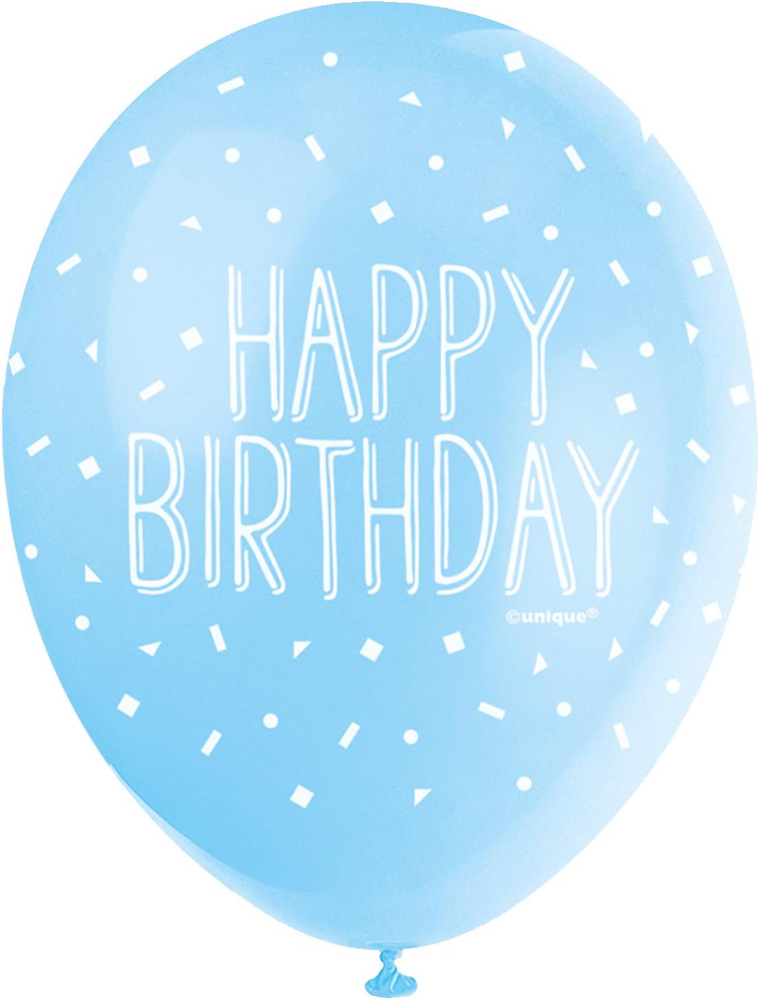 Happy Birthday Blue Latex Balloons - Pack of 5, 30cm Pearlised Birthday Party Decorations 3