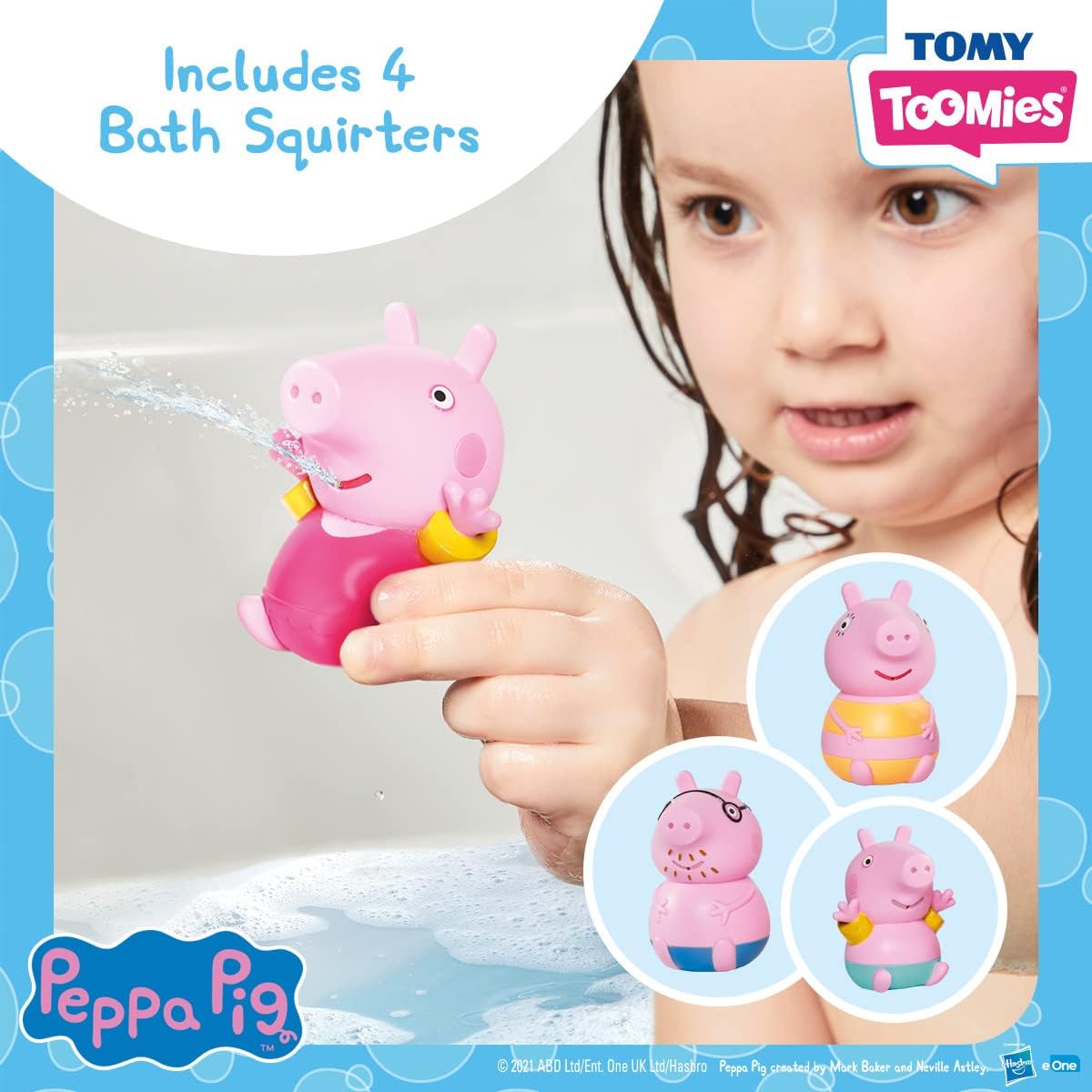 Peppa Pig Bath Toys Playset - Squirting Characters & Unicorn Float for Toddlers 18M+ 4