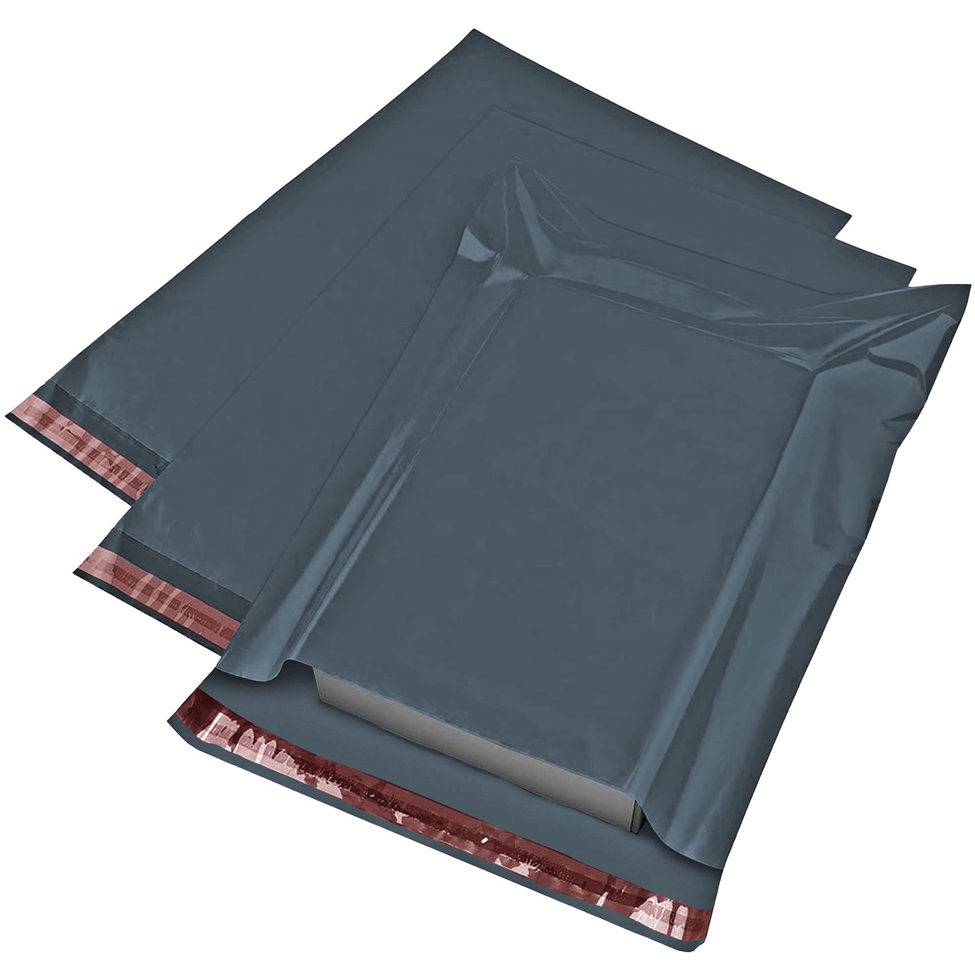 iSOUL Strong Grey Plastic Mailing Bags - 12 x 16 Inch | 60 Micron Opaque | 100 Pack 1
