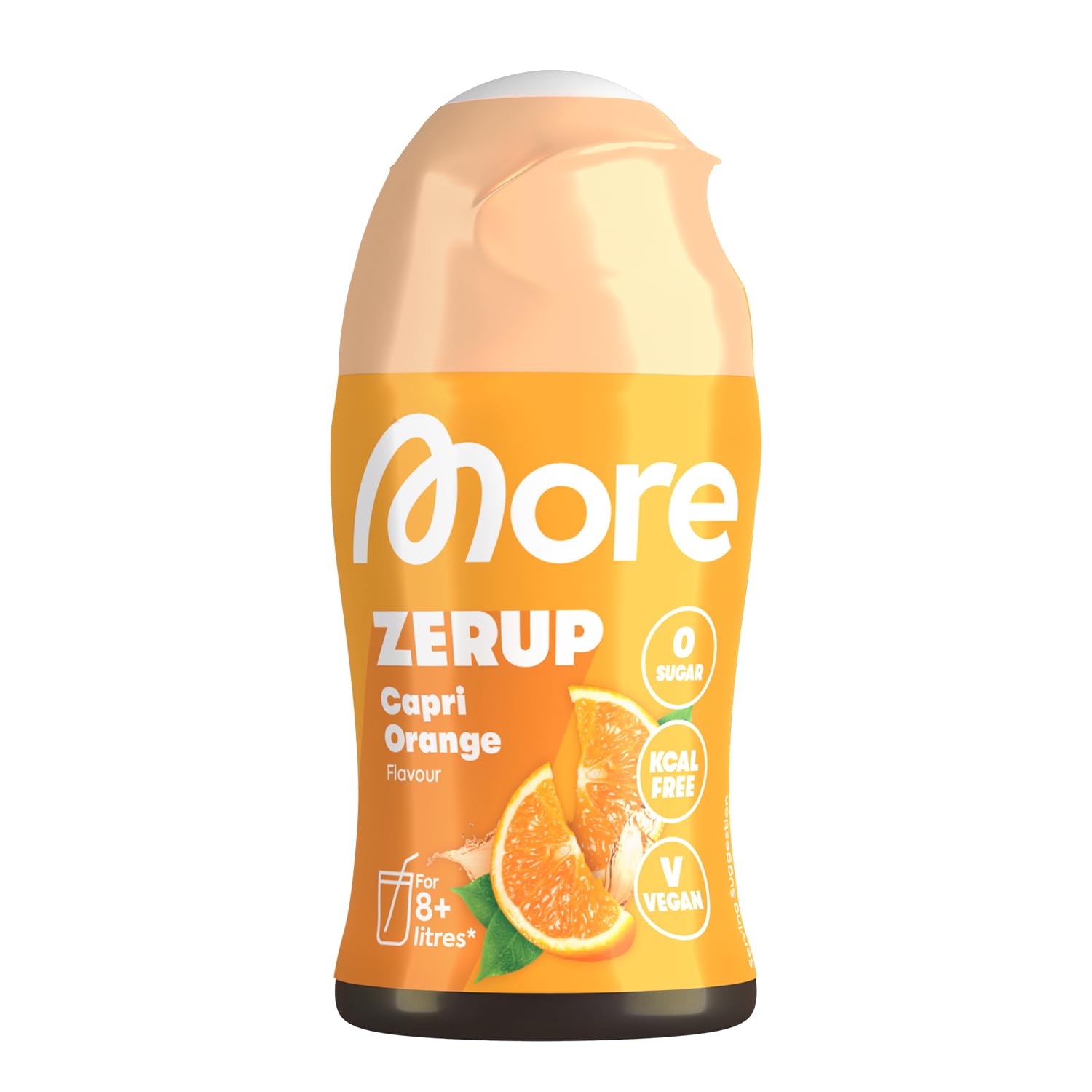 MORE Zerup Zero Calorie Syrup with Real Fruit Extracts - Capri Orange, 65 ml