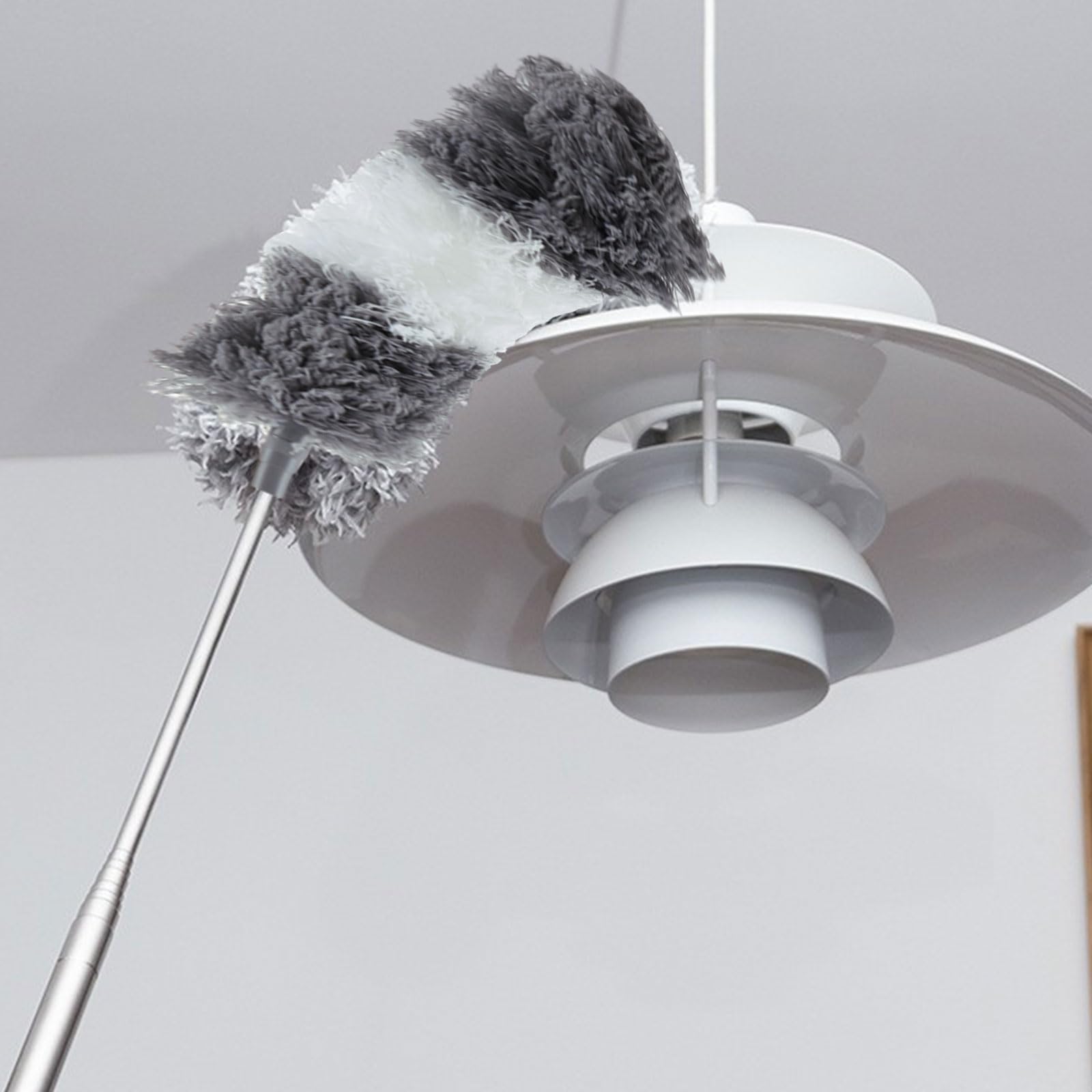 ASelected Extendable Microfiber Duster with 108" Telescoping Stainless Steel Pole