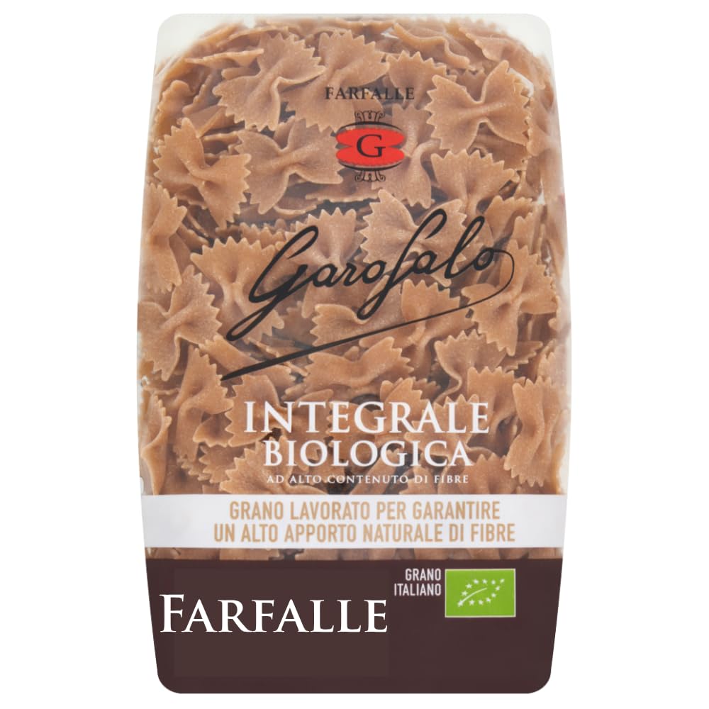 Garofalo Wholewheat Organic Farfalle Pasta - 500g | High Fibre | Protein Source
