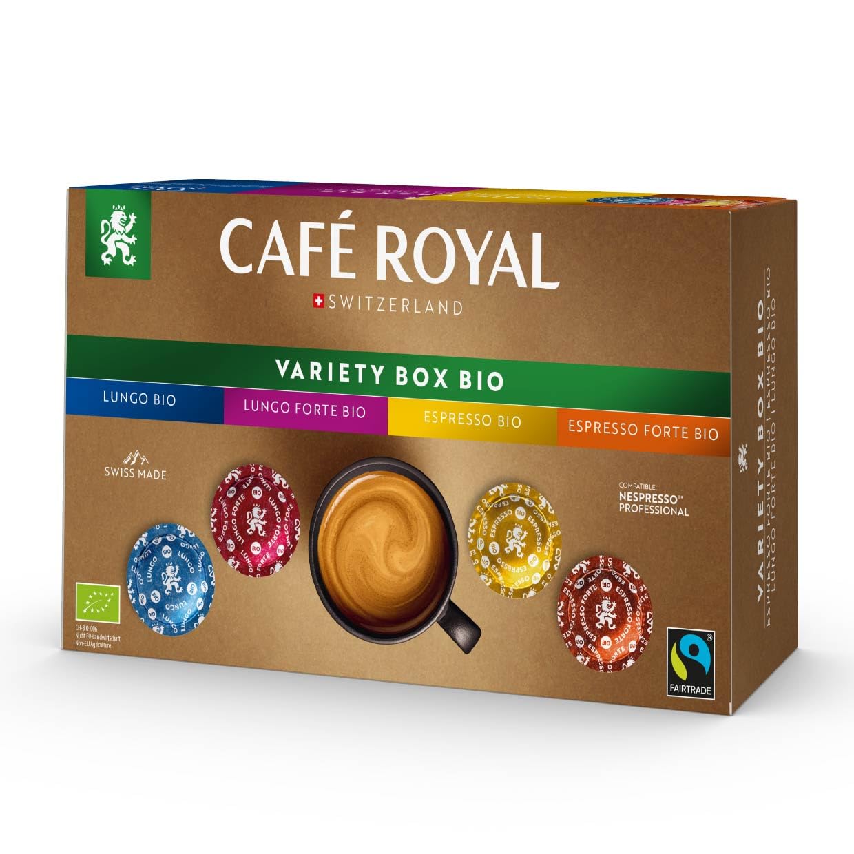 Café Royal Professional Pads - Bio Variety Box for Nespresso Professional, 40 Count 1