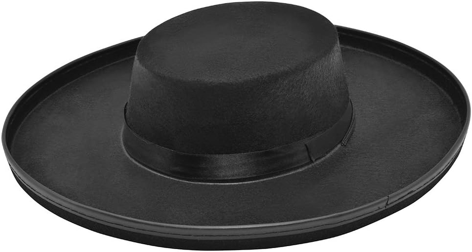 Bristol Novelty Bandit Hat Costume Accessory, Black, One Size