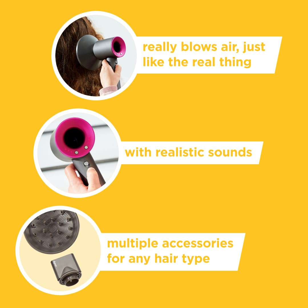 Casdon Dyson Supersonic Styling Set - Interactive Toy Hairdryer for Kids Aged 3+ 16