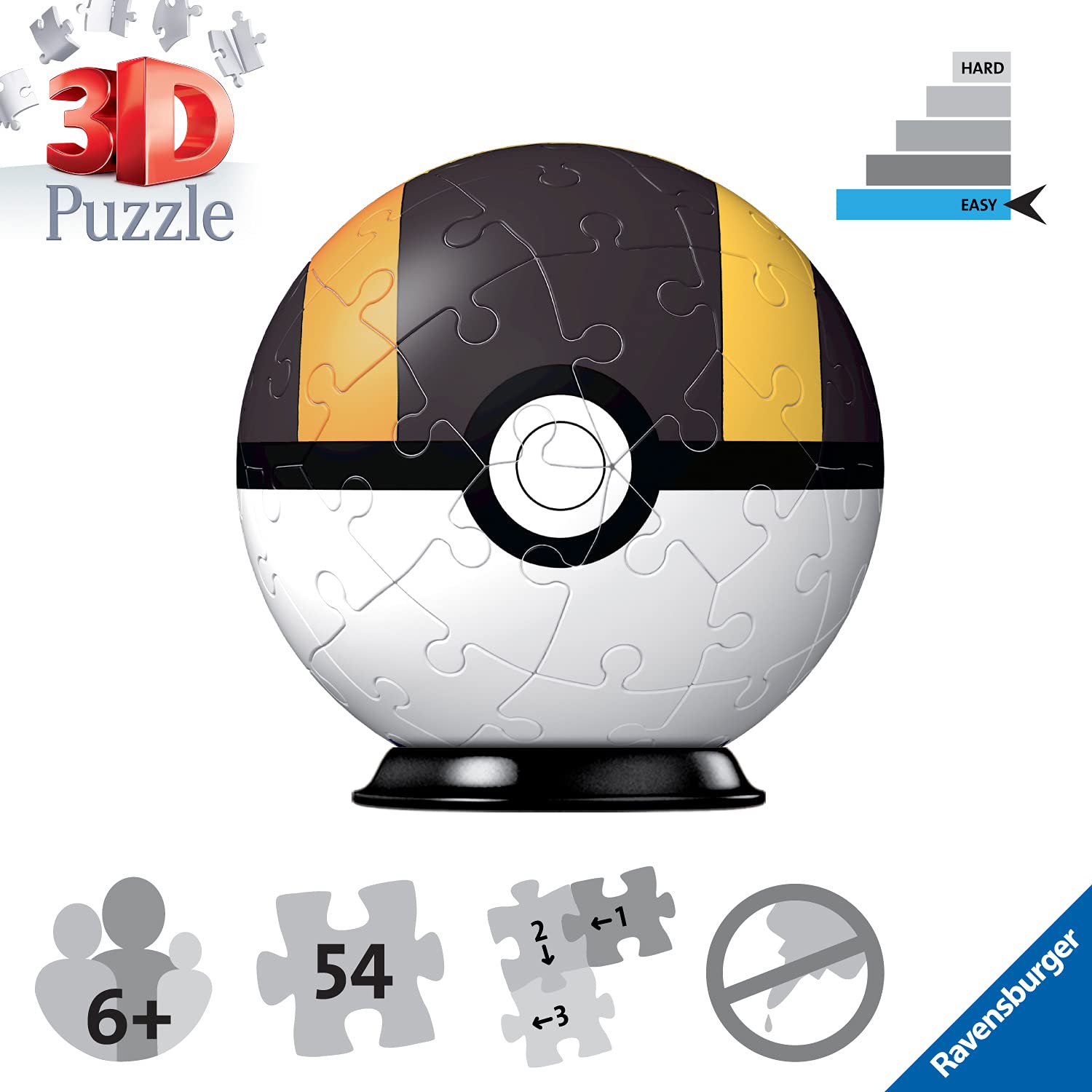 Ravensburger Pokémon Ultra Ball 3D Jigsaw Puzzle Ball - 54 Pieces 3
