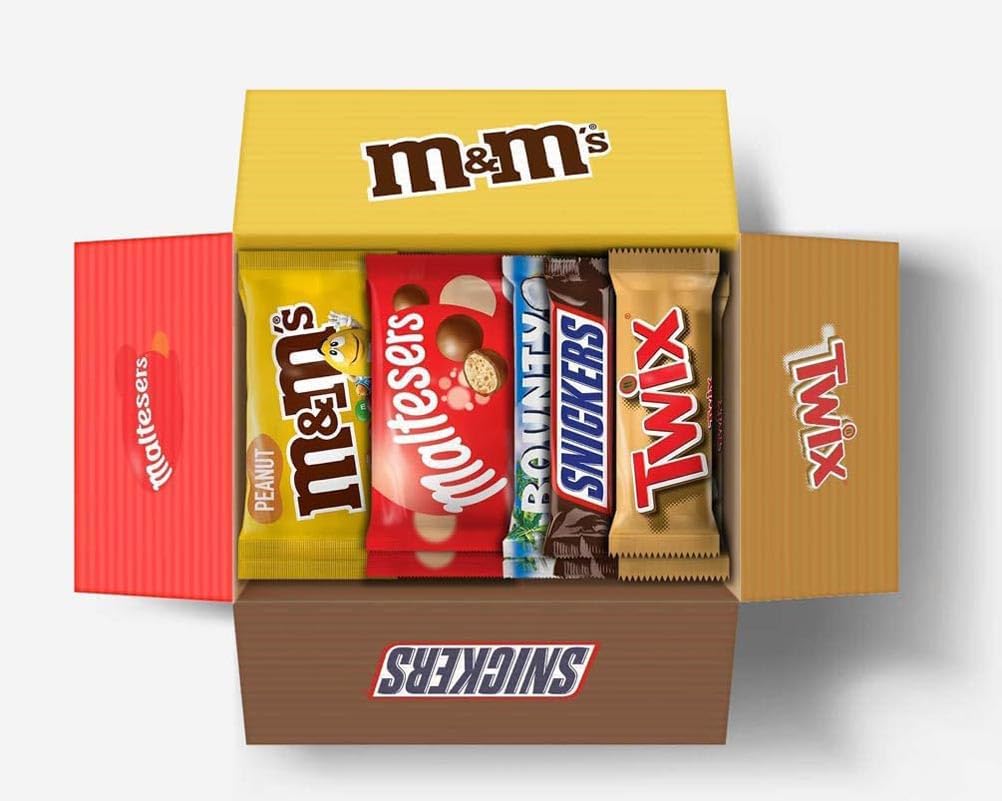 Mixed Bulk Chocolate Box with Snickers, Twix, M&M's Peanuts, Maltesers & Bounty - 30 Full-Size Bars 4