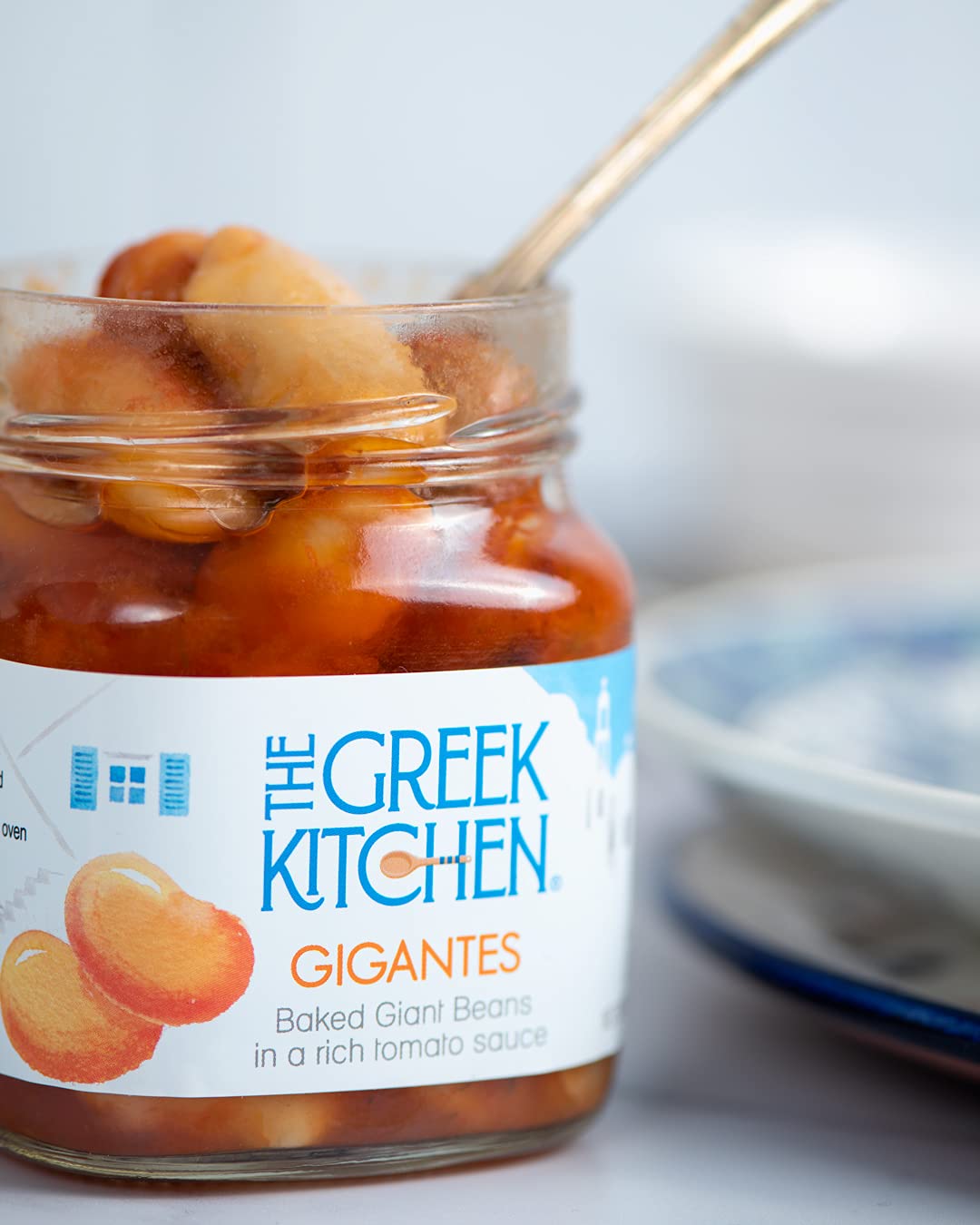 The Greek Kitchen Gigantes - Giant Butter Beans in Rich Tomato Sauce | Vegan | 280g