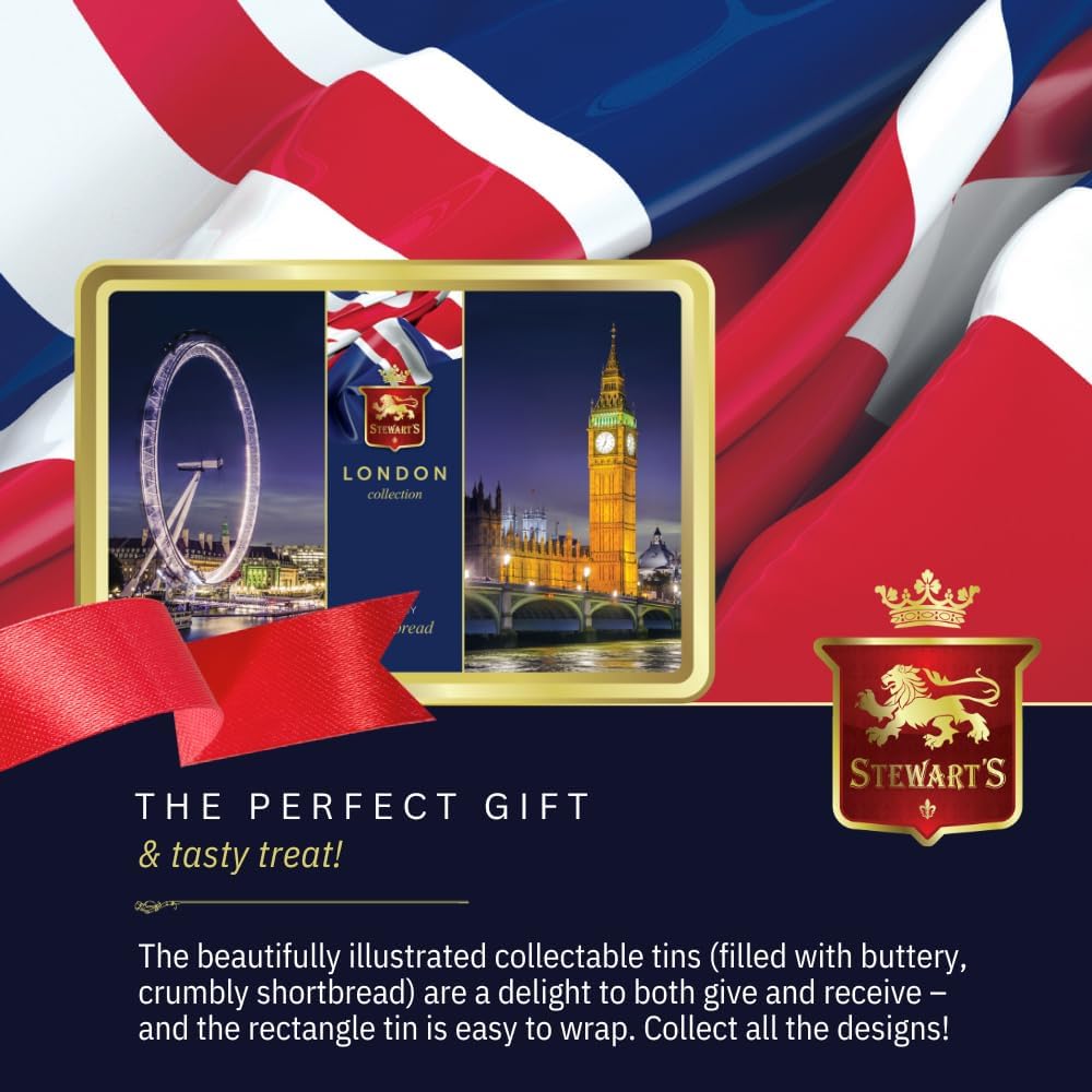 Stewart's London Shortbread Tin (150g) - Traditional Scottish Shortbread 8