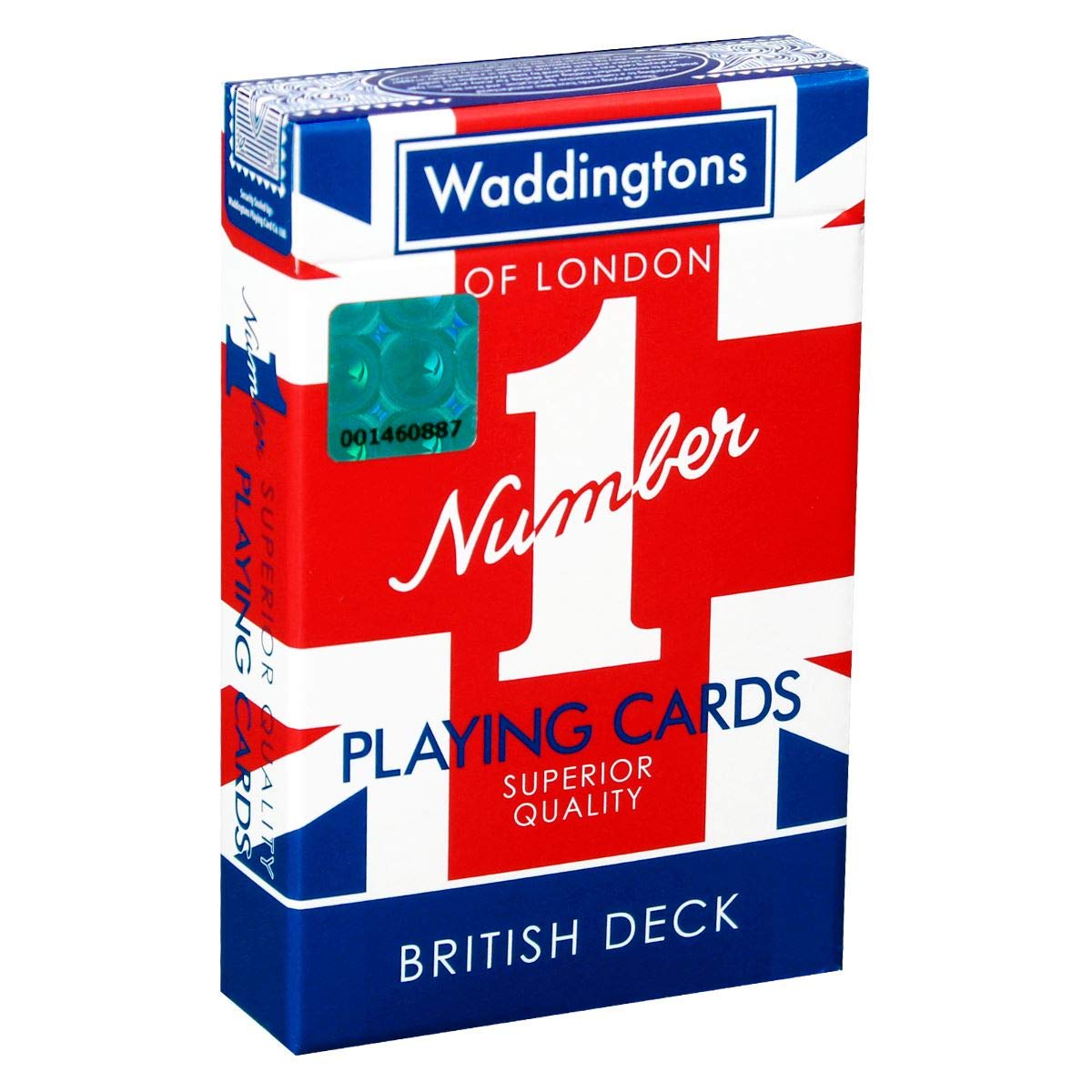 Waddingtons Number 1 Playing Cards - Union Jack Design | Linen Finish | Unisex Adult