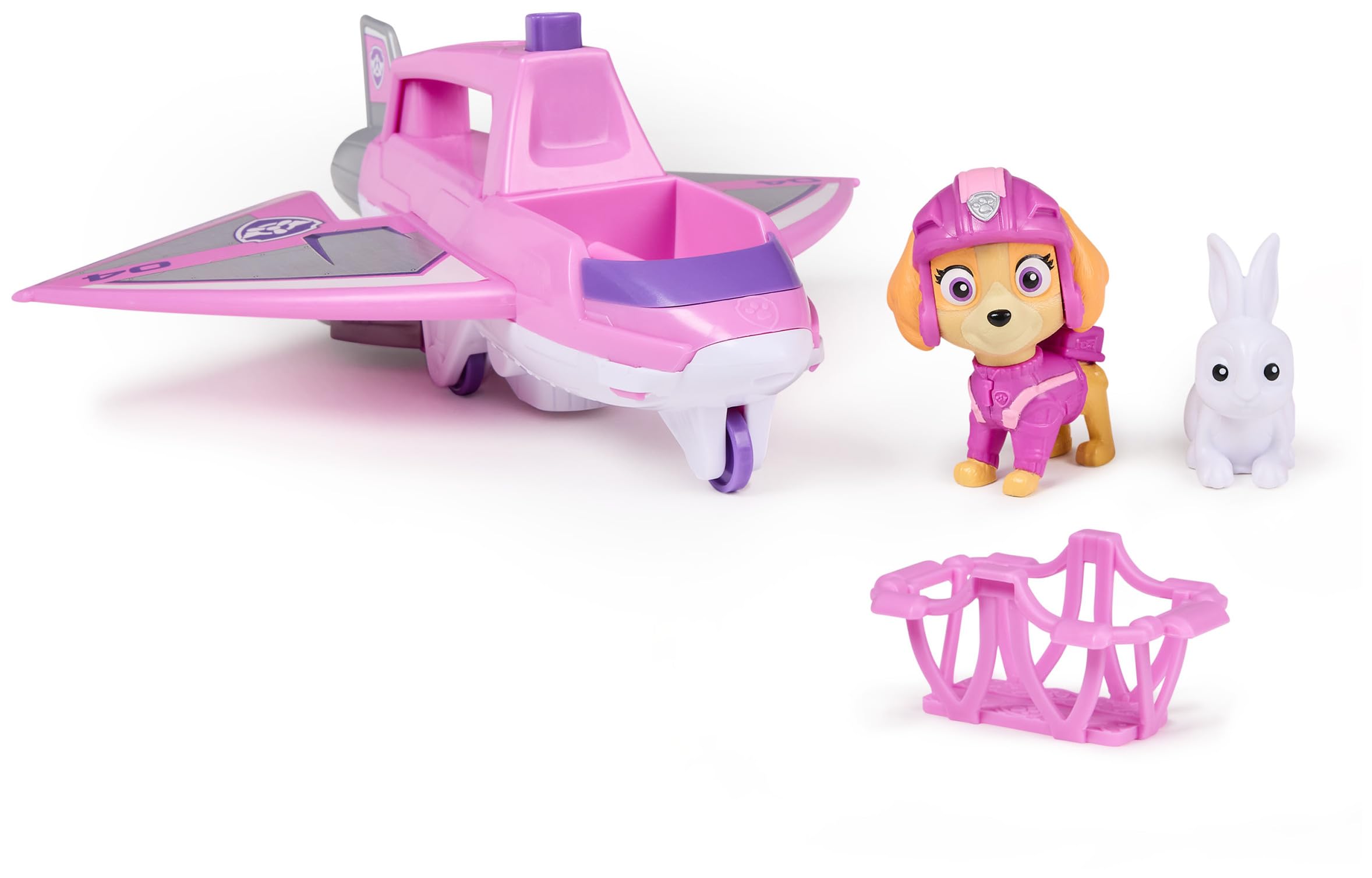 Paw Patrol: Air Rescue Skye Action Figure & Hero Claw Jet Plane with Rescue Basket