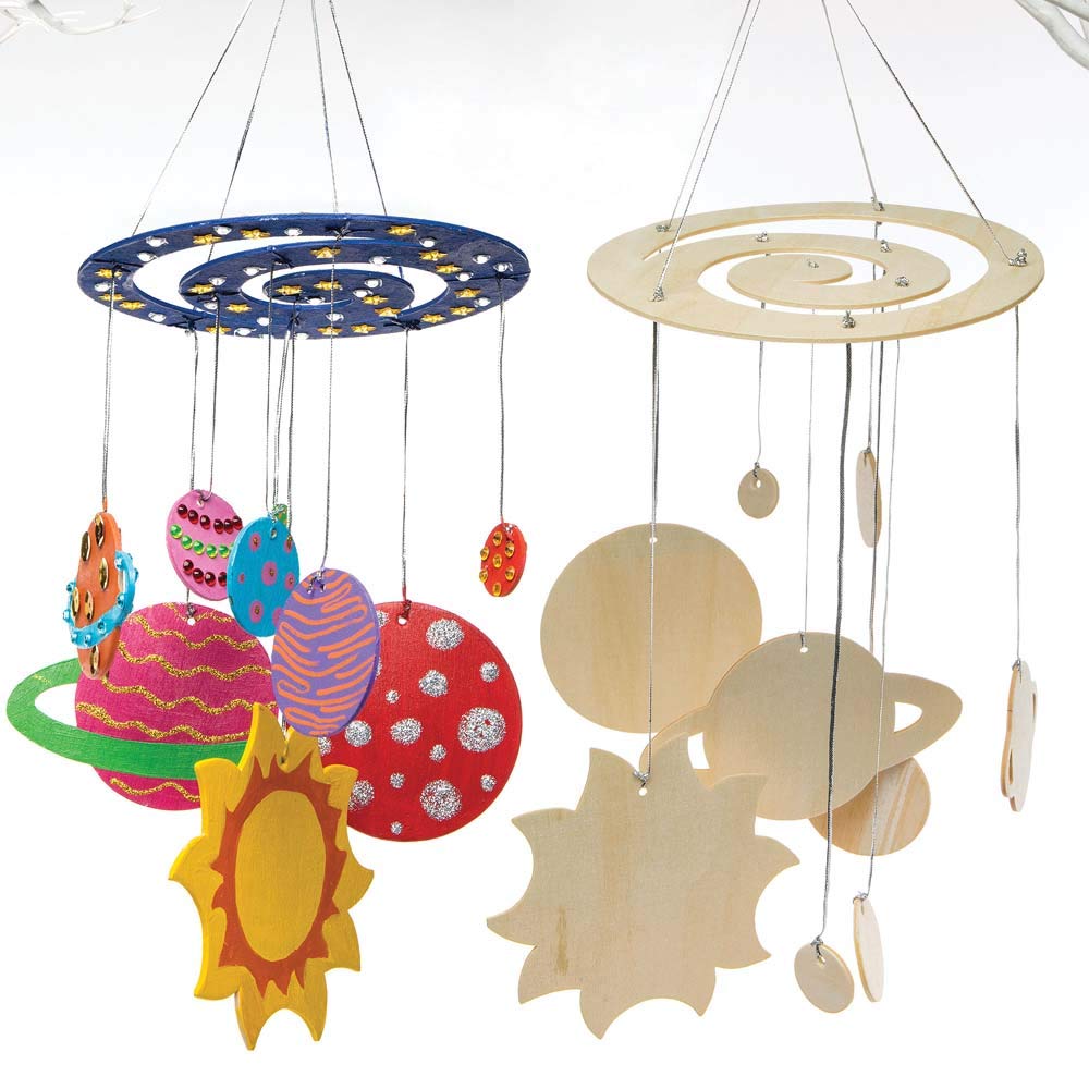 Baker Ross AR676 Make Your Own Solar System Model Kit - STEM Astronomy Craft for Kids (2 Pack)