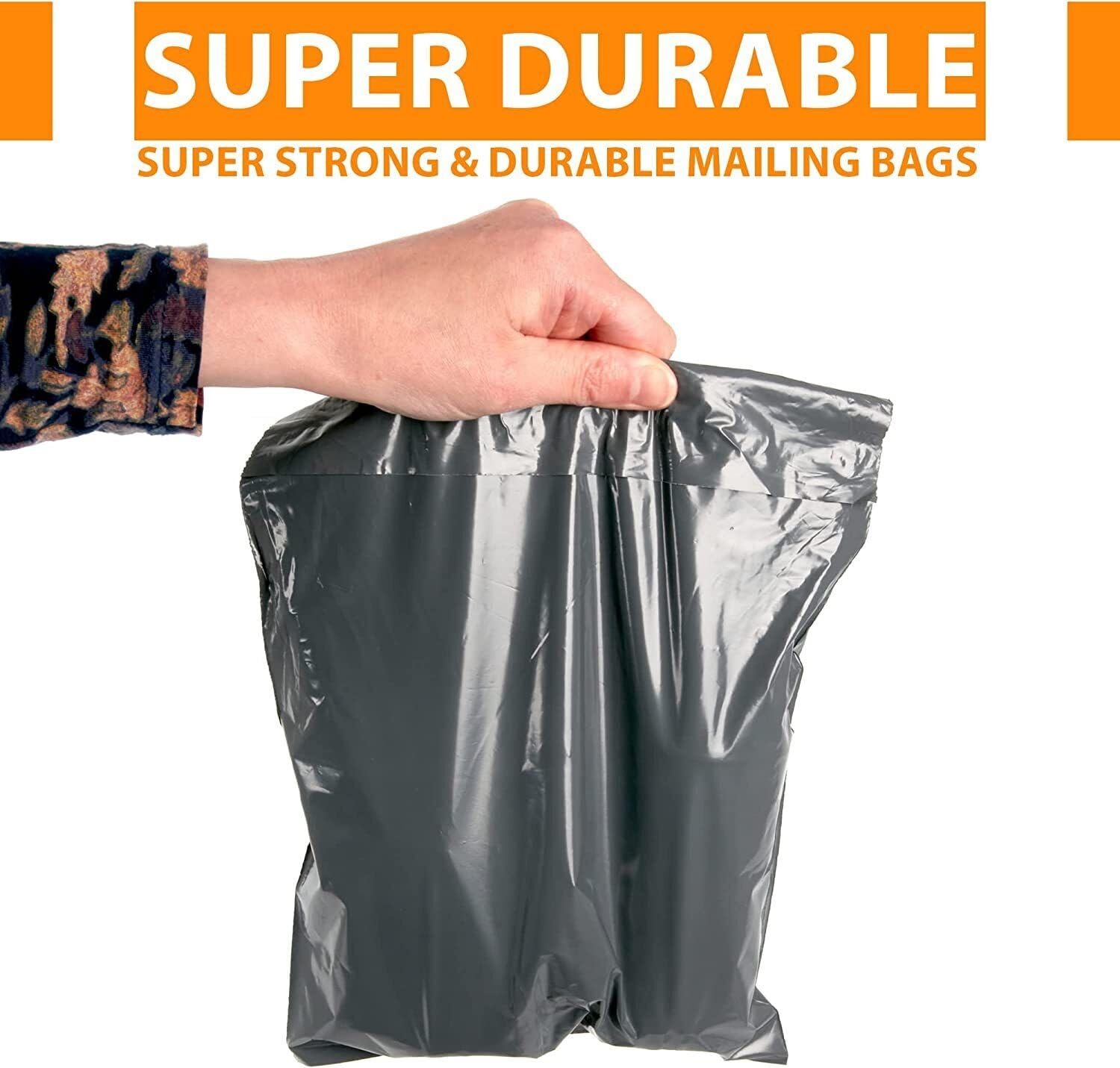 G4GADGET Grey Polythene Mailing Postal Bags - 50 Count, 14' X 21', 50 Micron Thickness 3