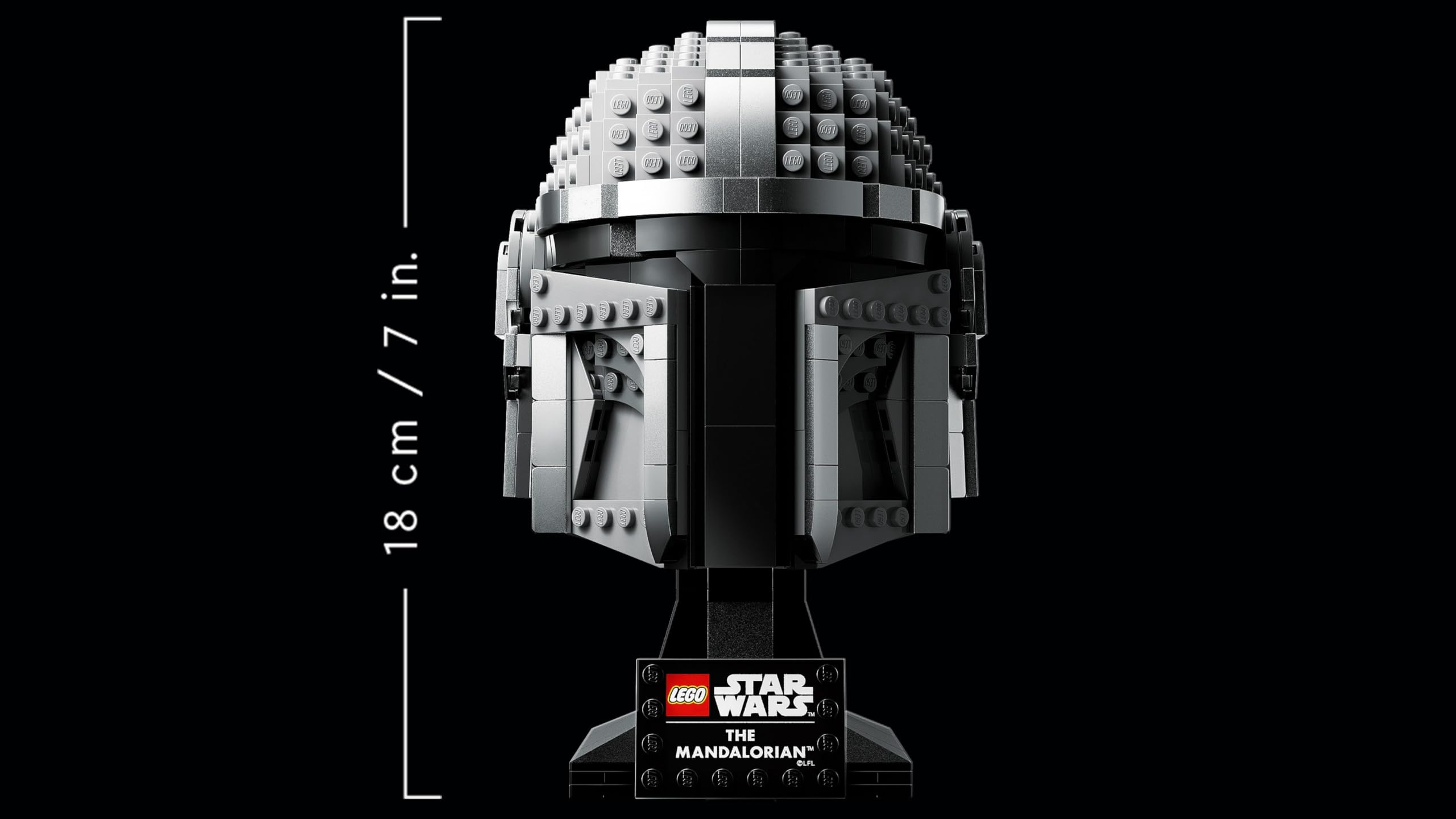 LEGO 75328 Star Wars The Mandalorian Helmet Buildable Model Kit - Collectible Display for Adults 8