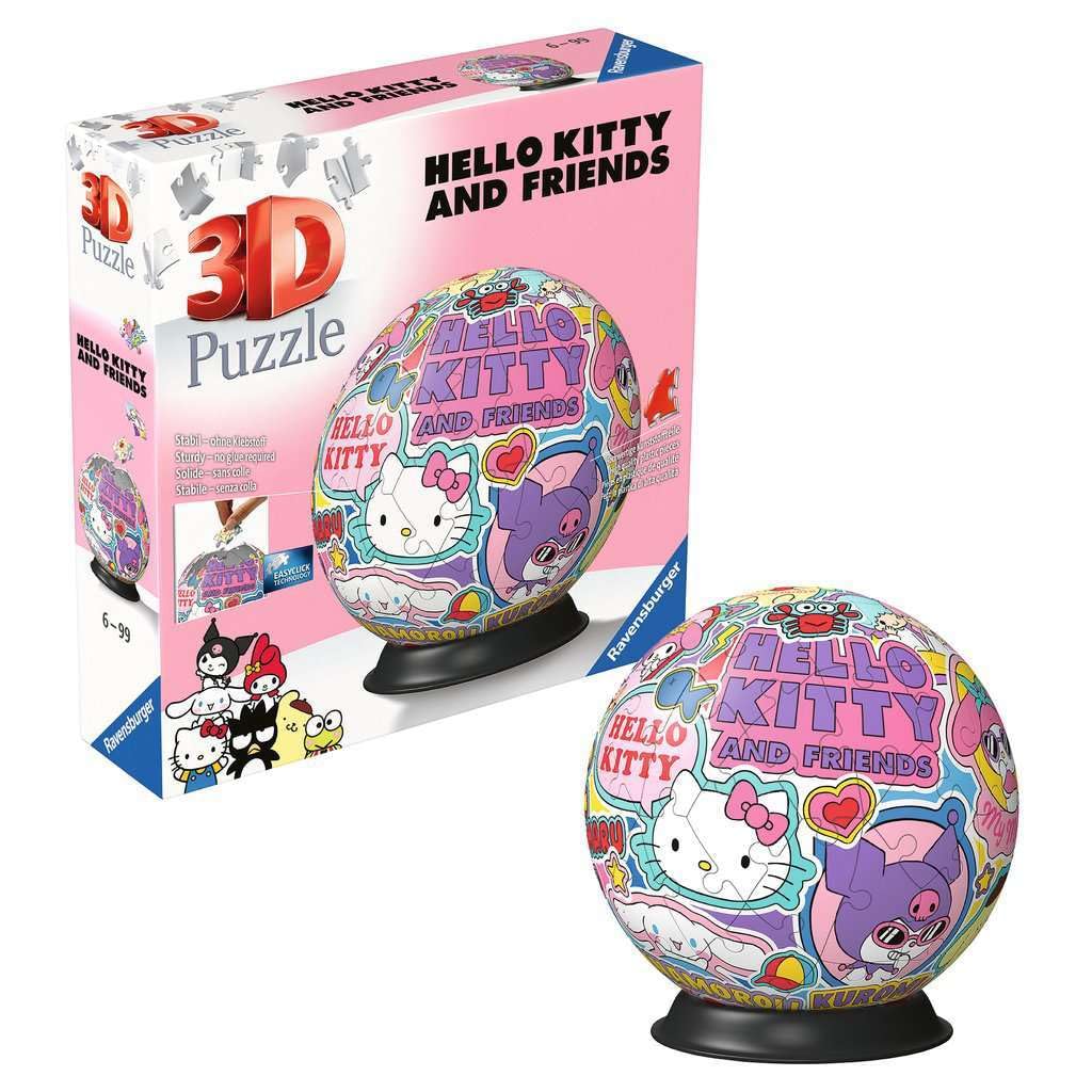 Ravensburger Hello Kitty 3D Jigsaw Puzzle Ball - 72 Piece Puzzle for Kids Age 6 and Up