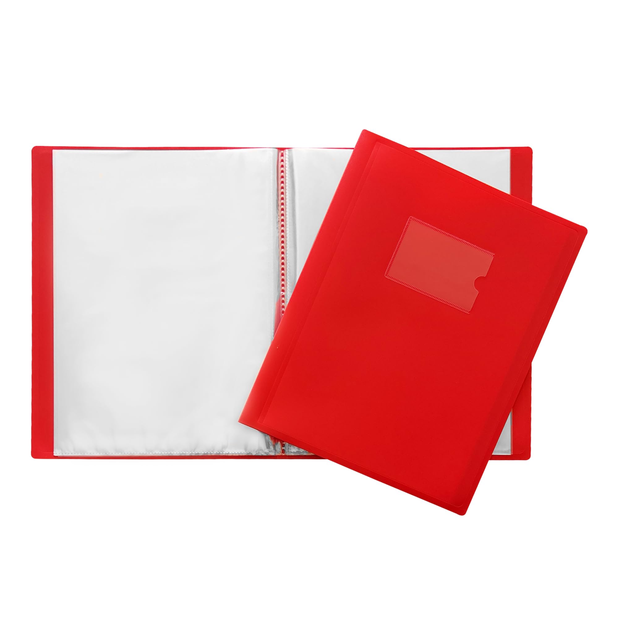 Janrax A4 Red Flexible Cover Presentation Book - 20 Pockets | Plastic | Portrait Style